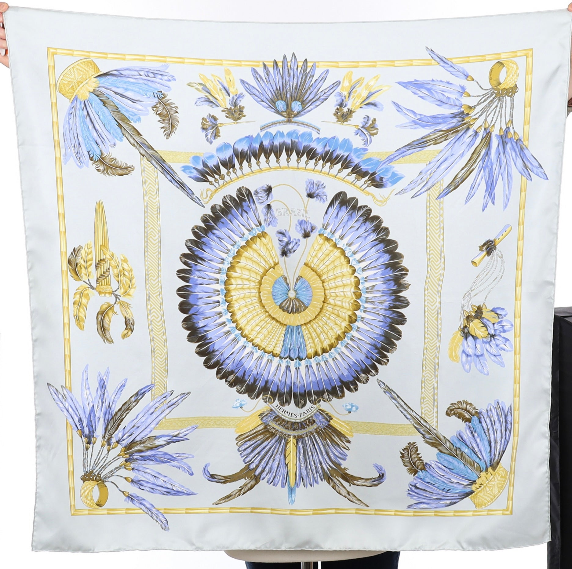 Brand New Boxed Hermès Brazil Silk Scarf