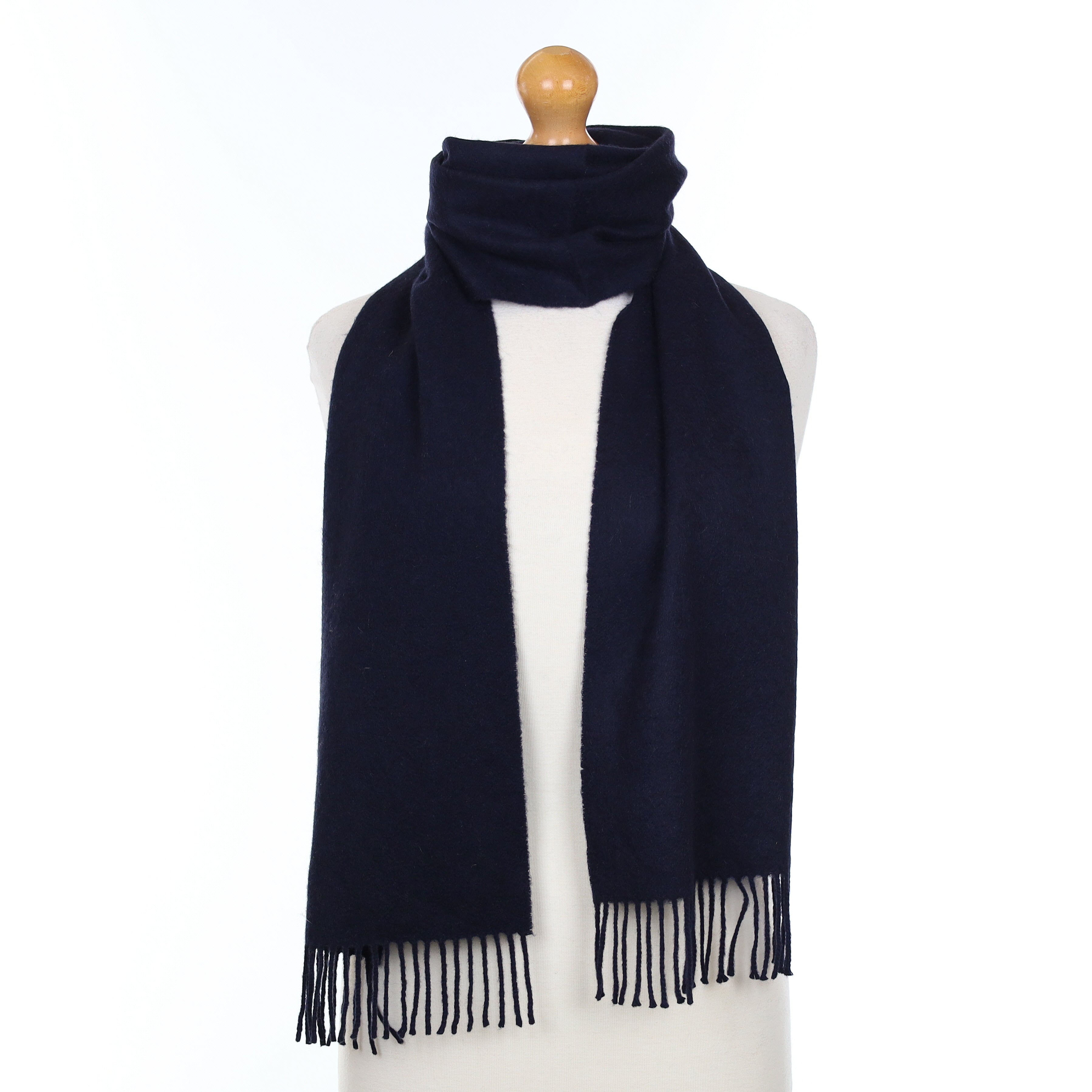 Scottish Navy Blue Cashmere Woven Scarf