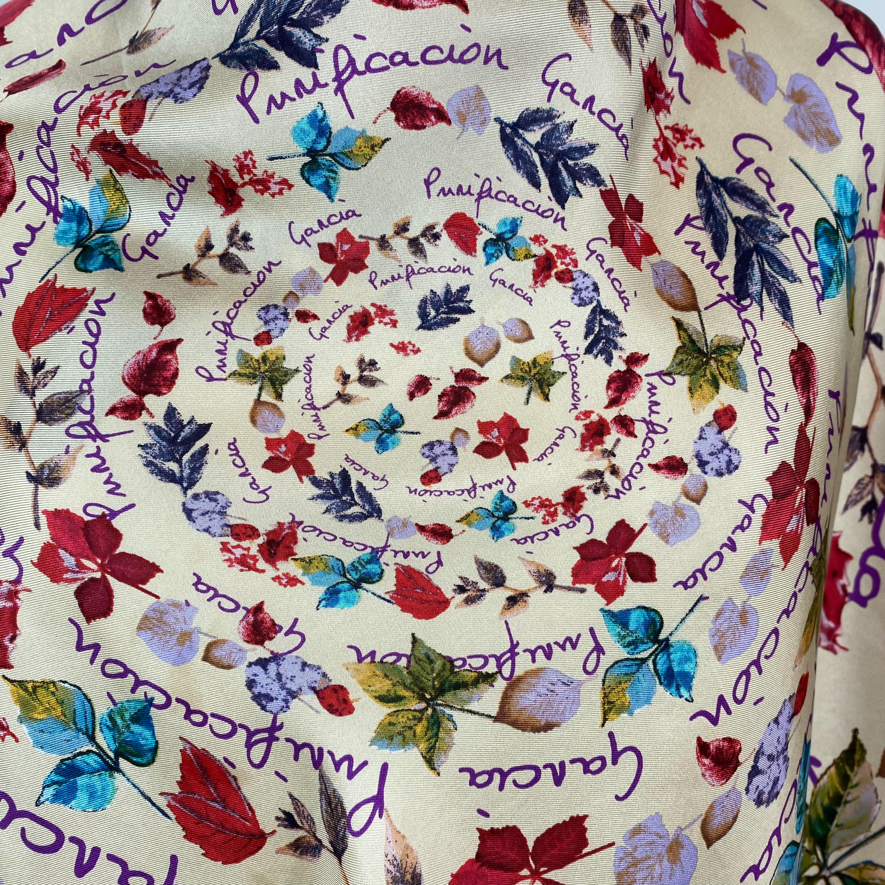 Immaculate Purificacion Garcia Designer Silk Scarf