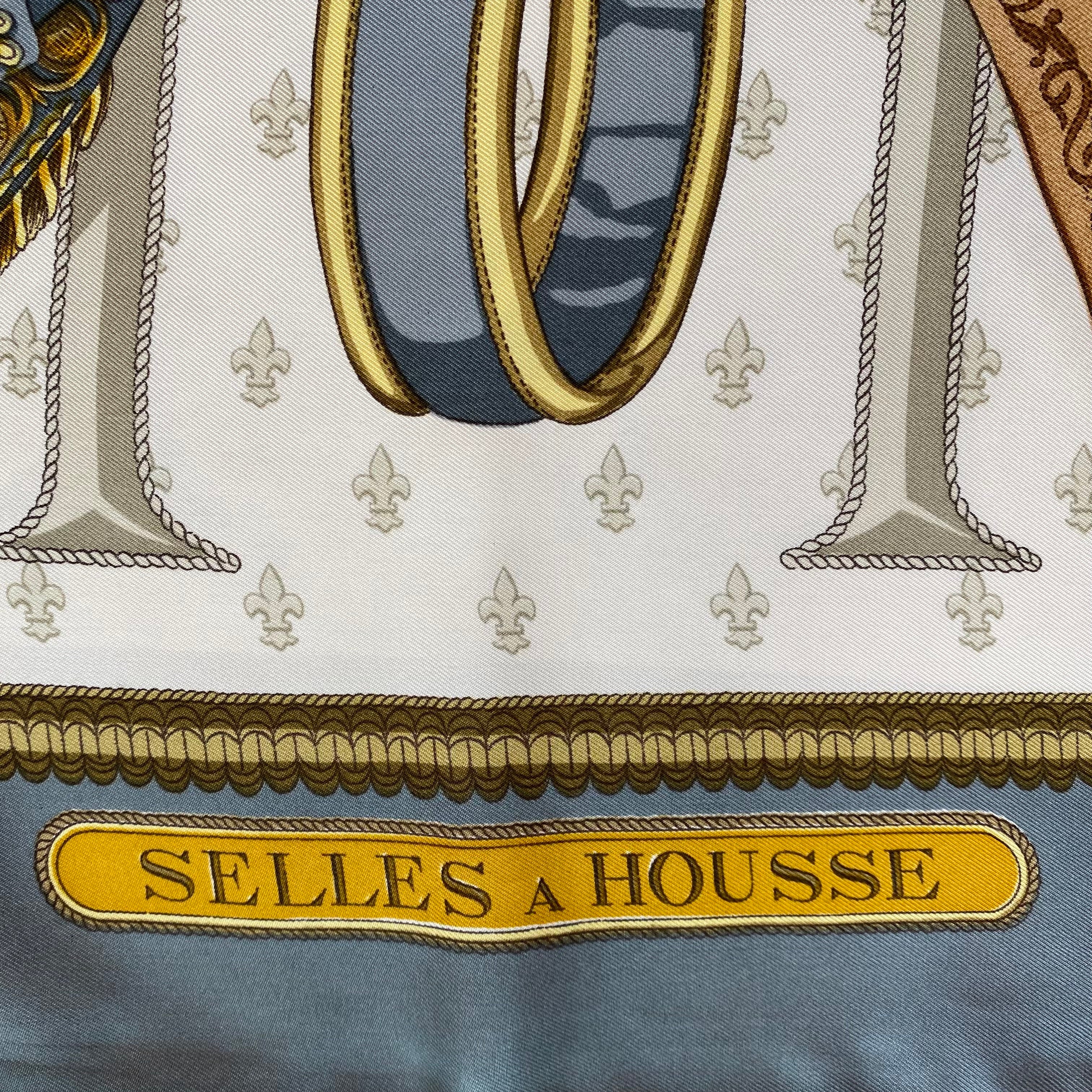 Hermès Selles A Housse Silk Scarf