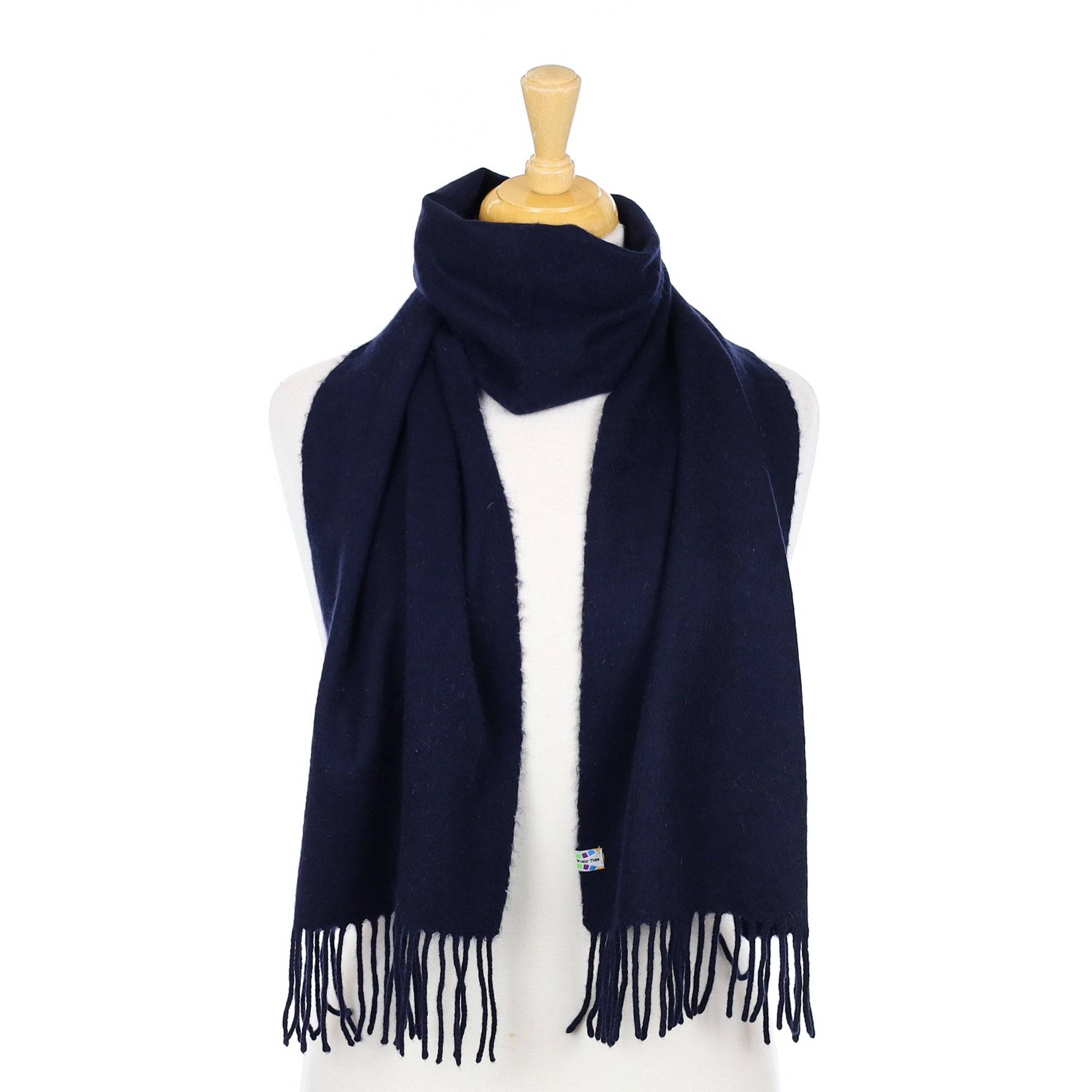 Navy Blue Cashmere Woven Scarf