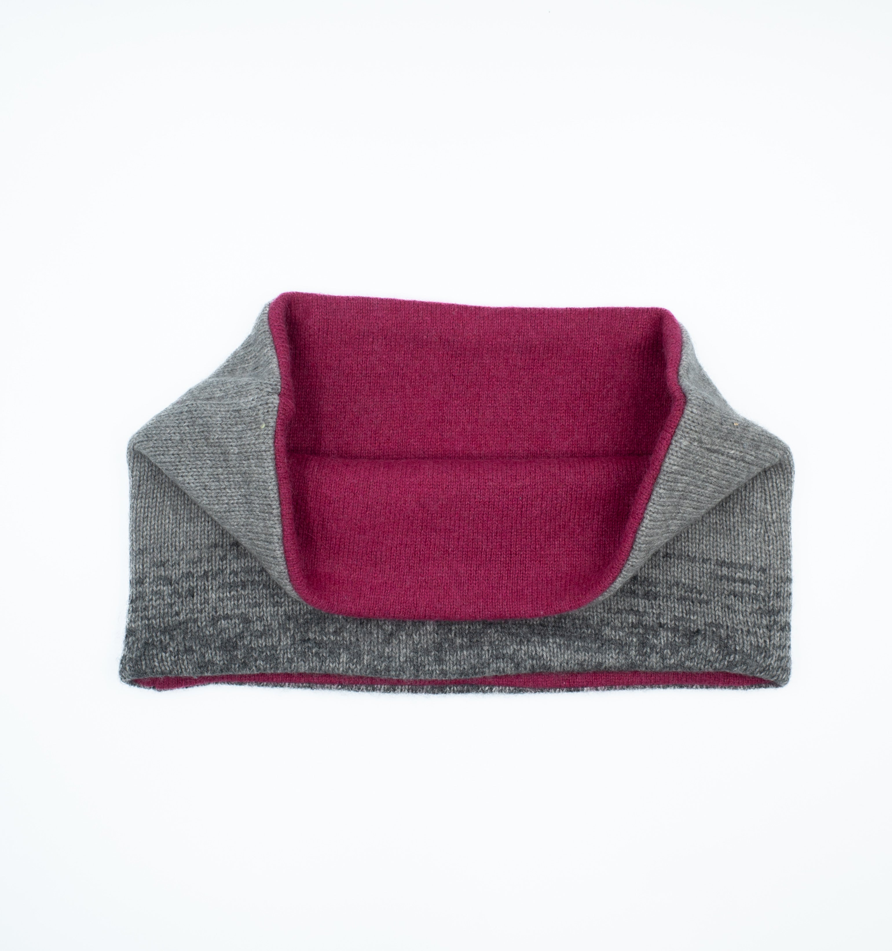 Grey Ombré and Cherry Pink Neck Warmer