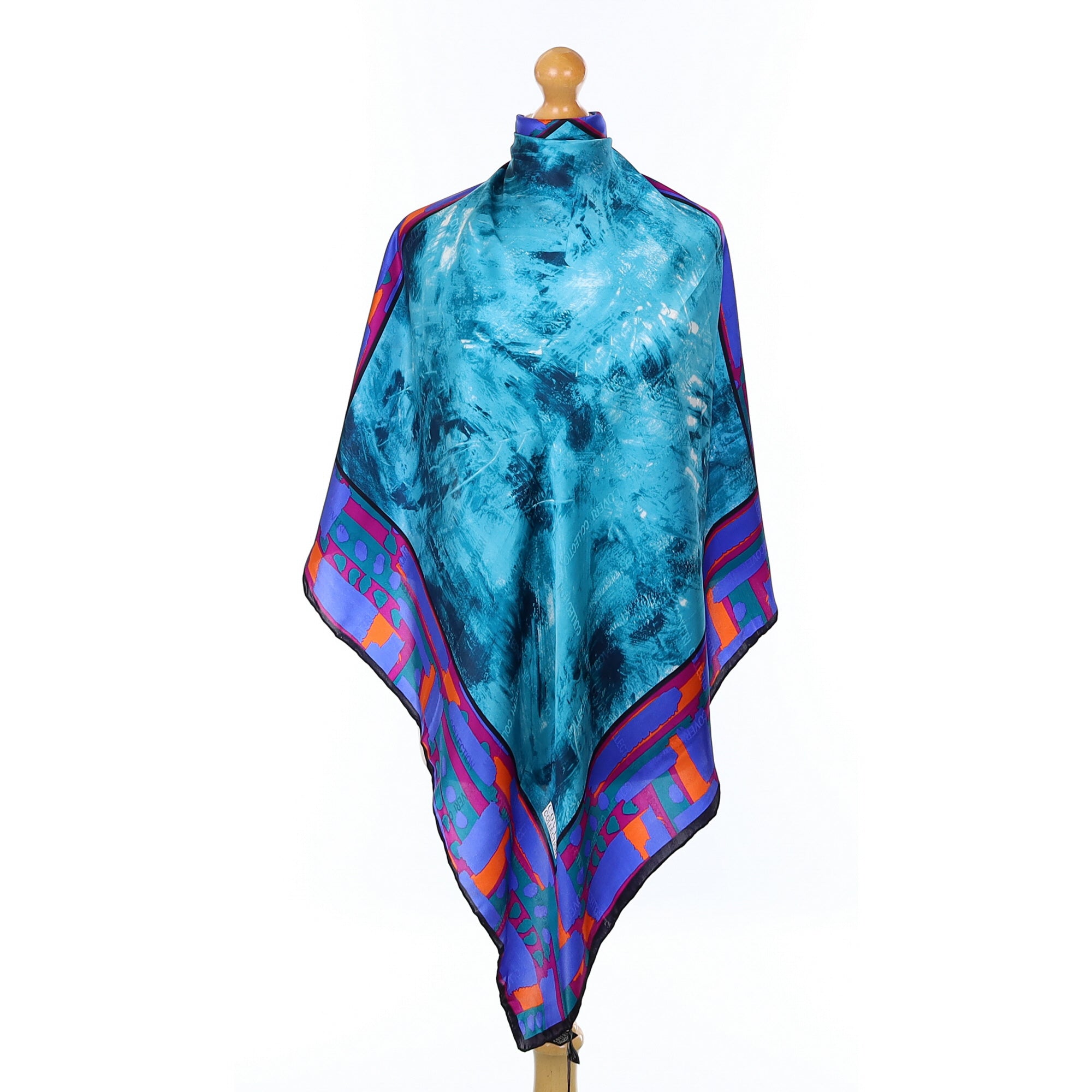 Brand New Colourful Abstract Silk Scarf