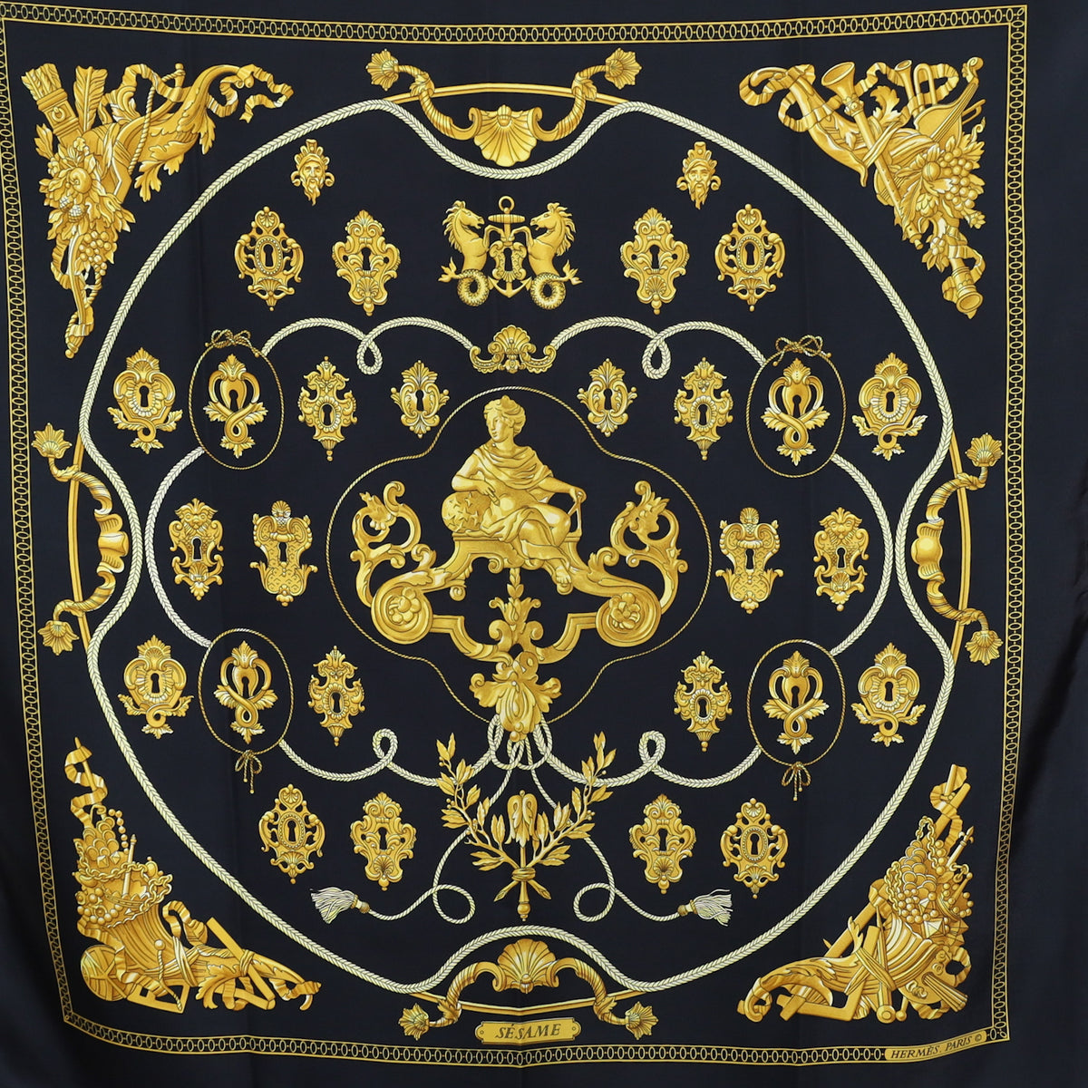 Hermès Sésame Silk Scarf
