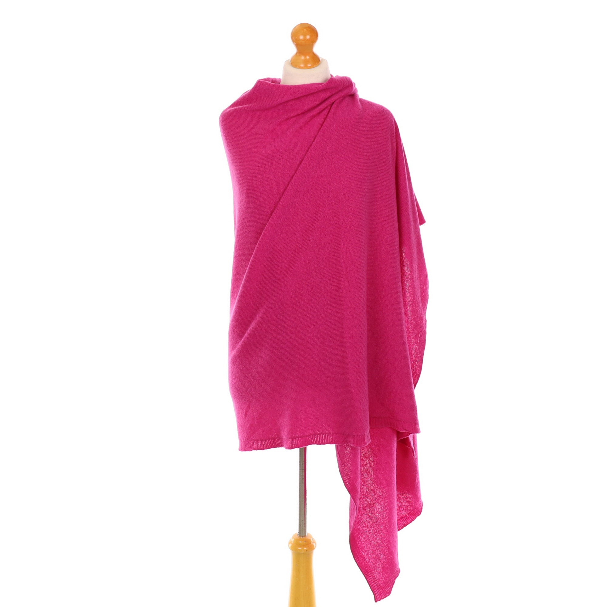 Fuchsia Pink Cashmere Woven Wrap