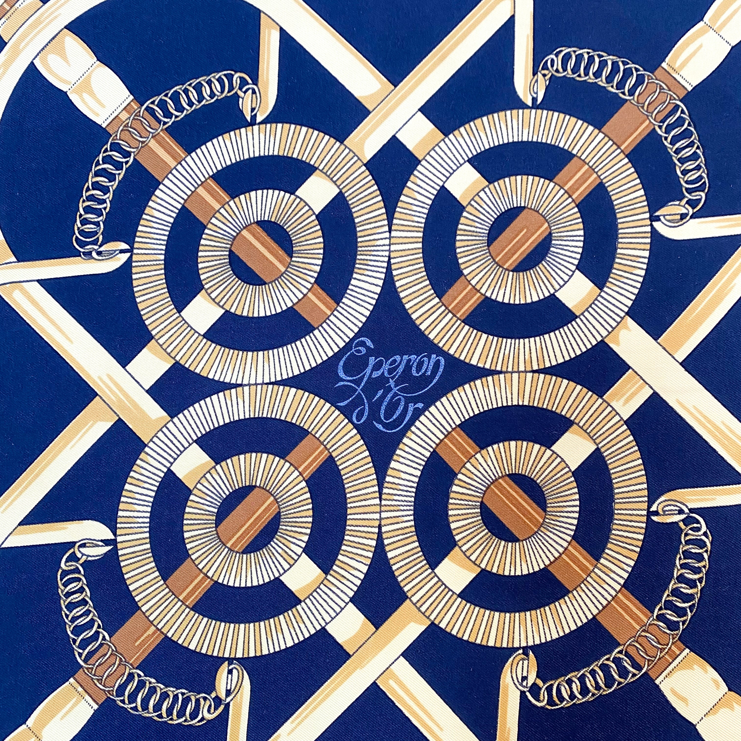 Boxed Eperon D’Or Hermés Silk Scarf