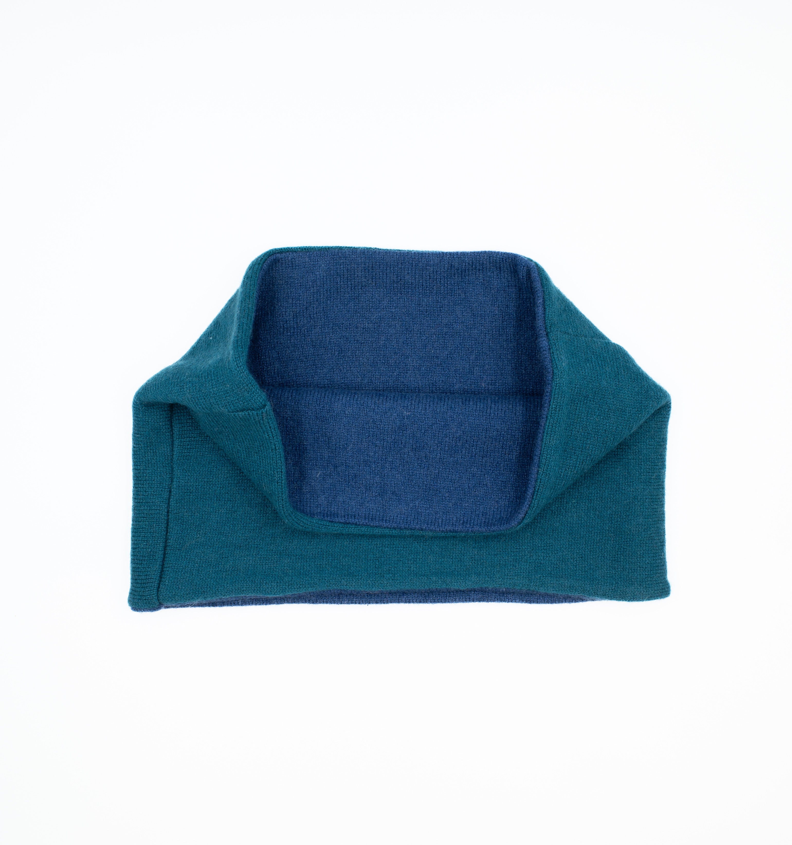 Teal Green and Denim Neck Warmer