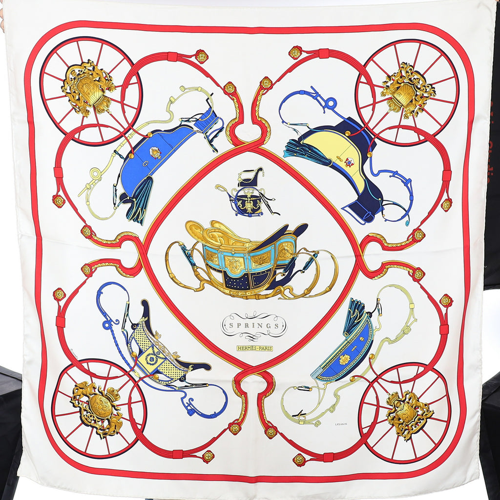 Pristine Hermès Springs Silk Scarf