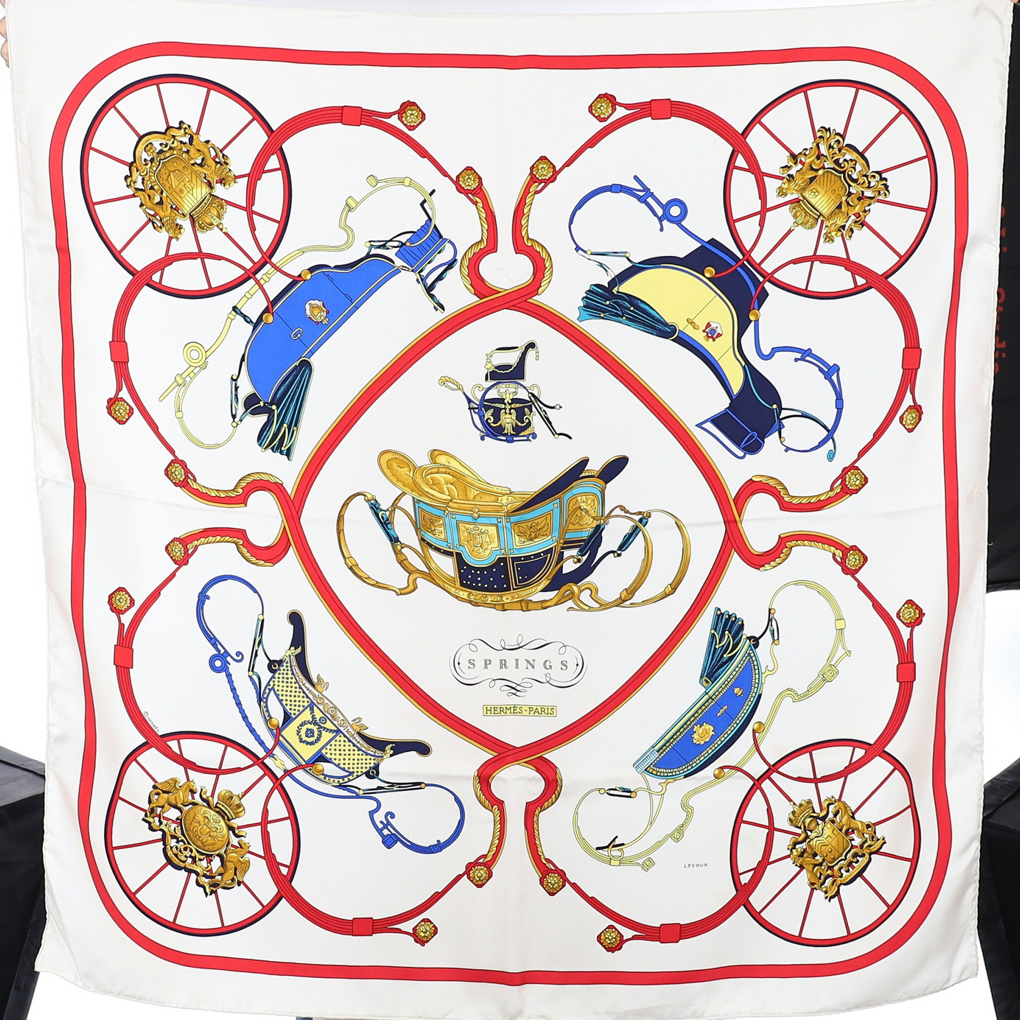 Pristine Hermès Springs Silk Scarf