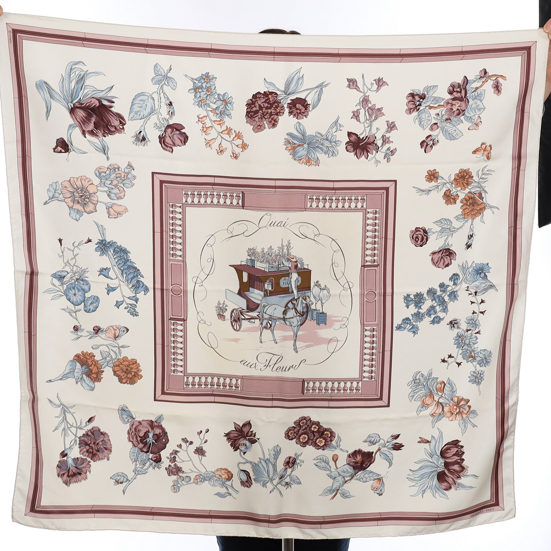 Hermès Quai aux Fleurs Silk Scarf