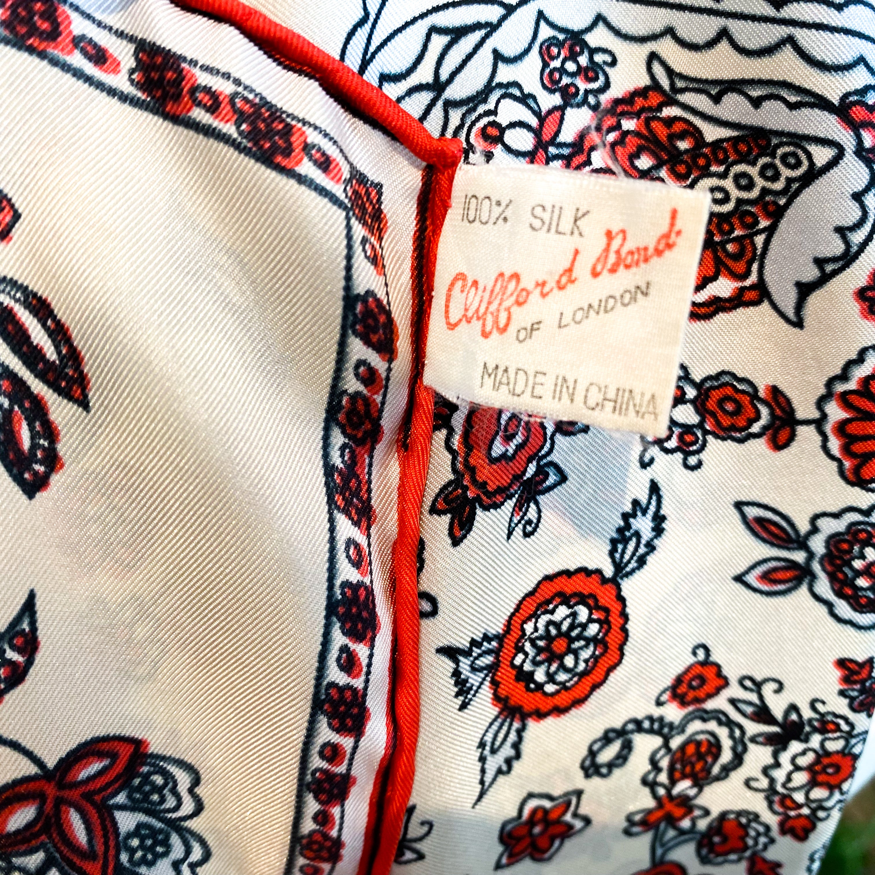 Clifford Bond Paisley Vintage Silk Scarf