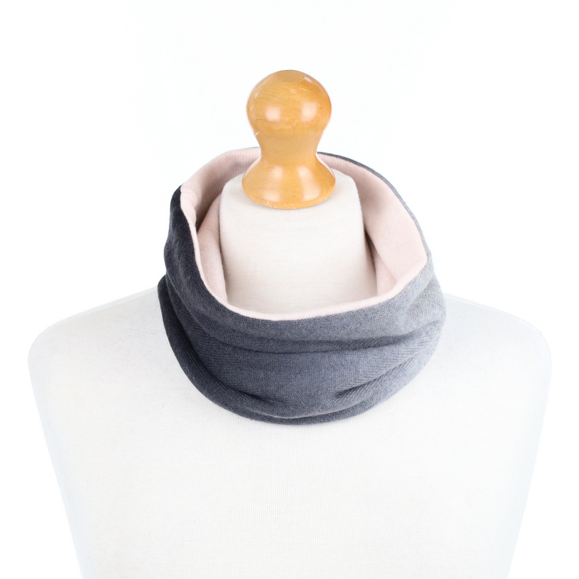 Grey Ombré and Baby Pink Neck Warmer