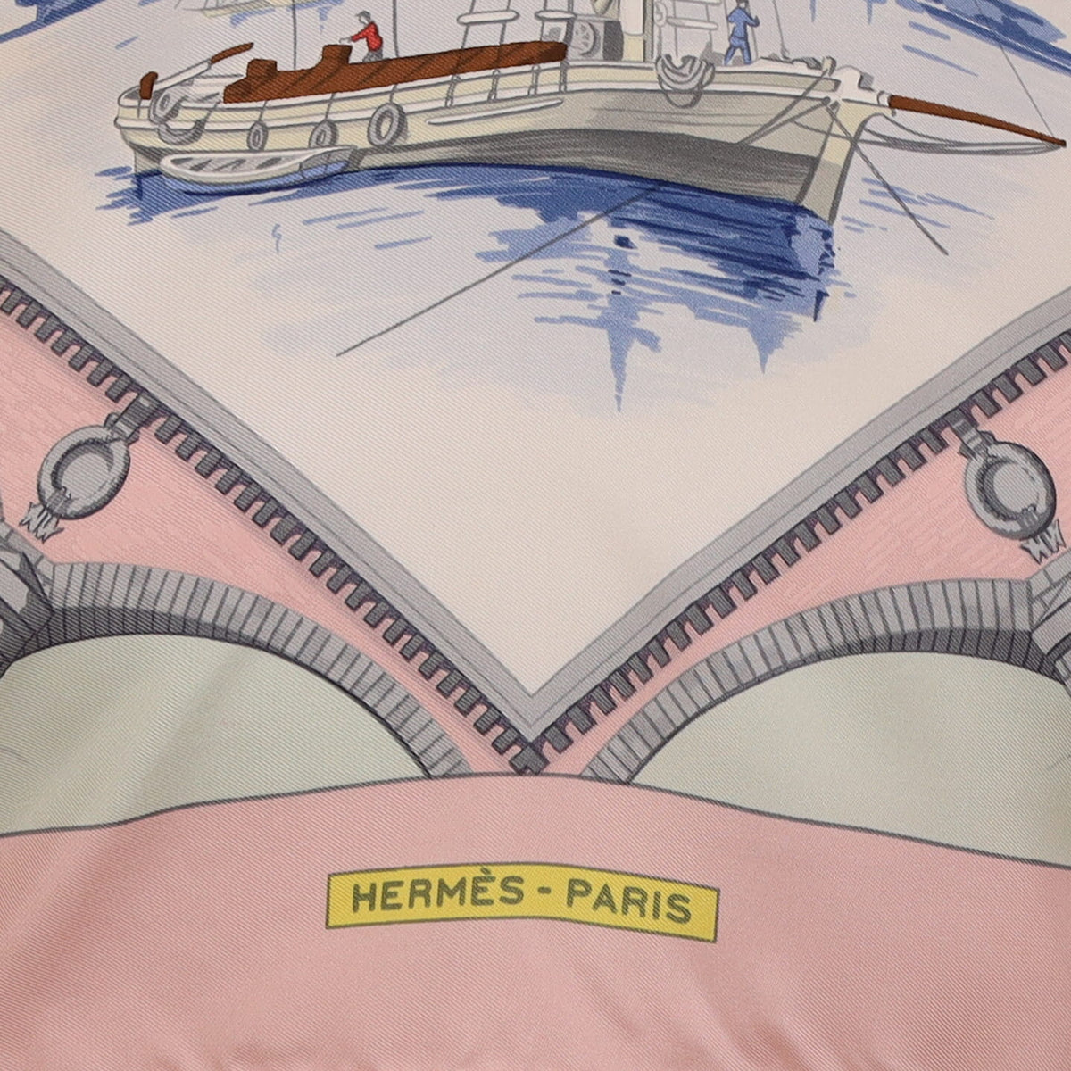 Rare Hermès Bordeaux Porte Oceane Silk Scarf