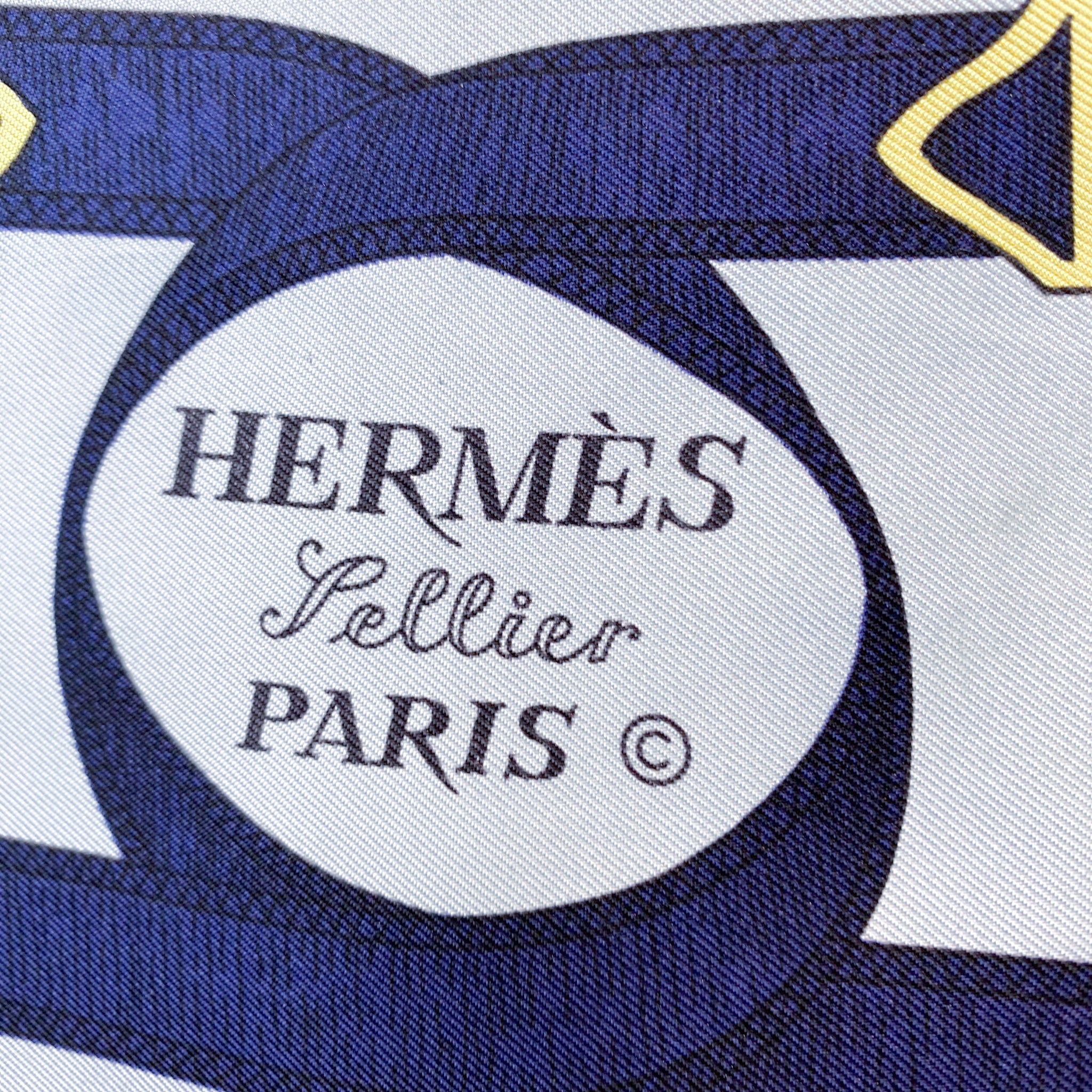 Boxed Hermes Eperon d’Or Vintage Silk Scarf