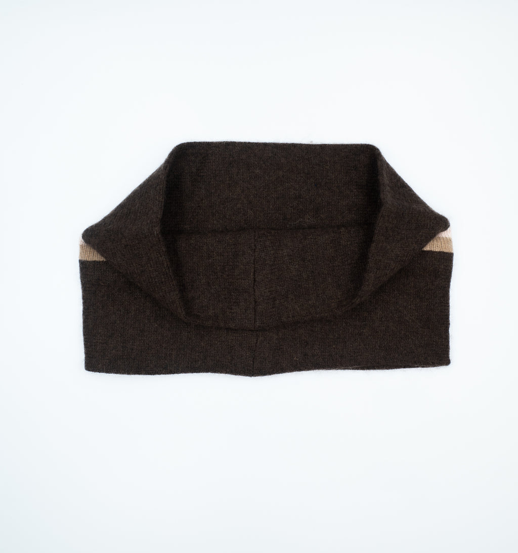 Chocolate Brown Stripe Neck Warmer