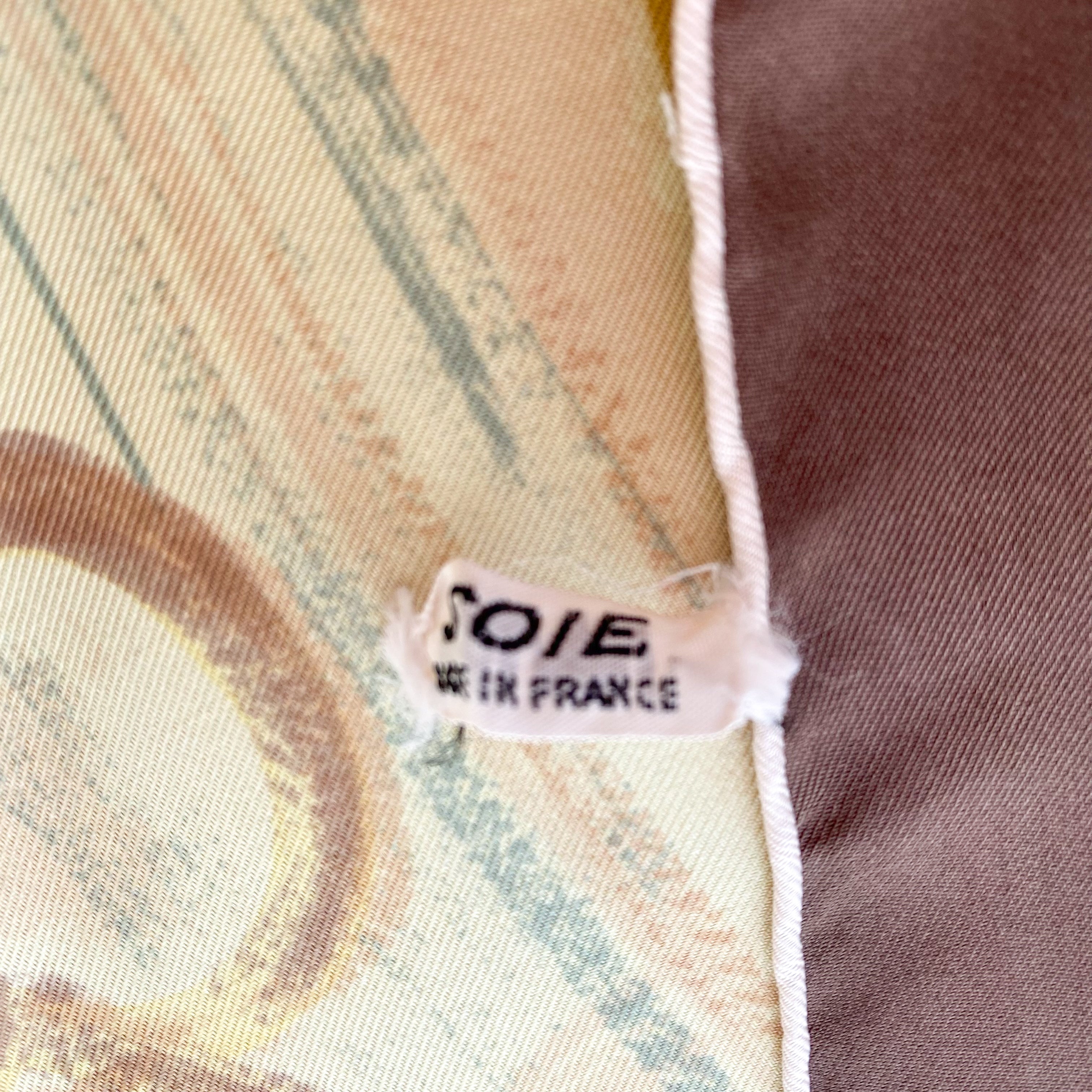 1960s French Equestrian Vintage Silk Scarf