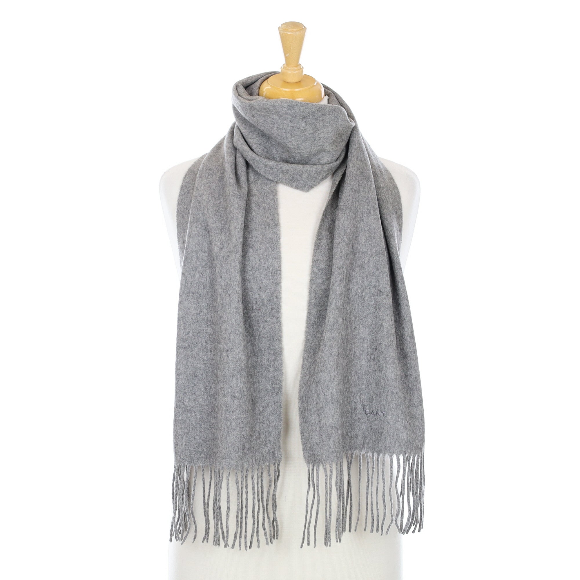 Smoke Grey Woven Cashmere Scarf