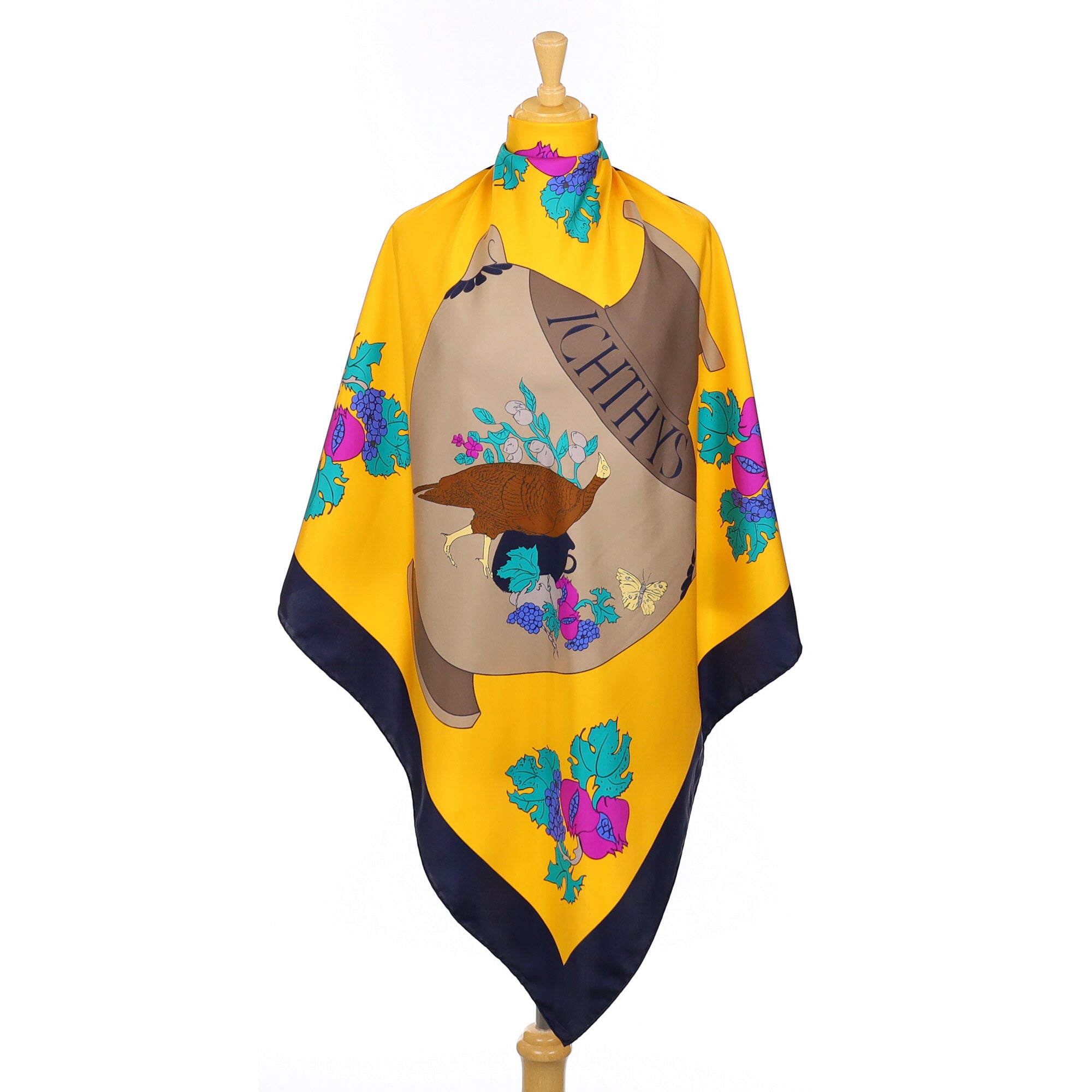 Vase Design Italian Silk Scarf