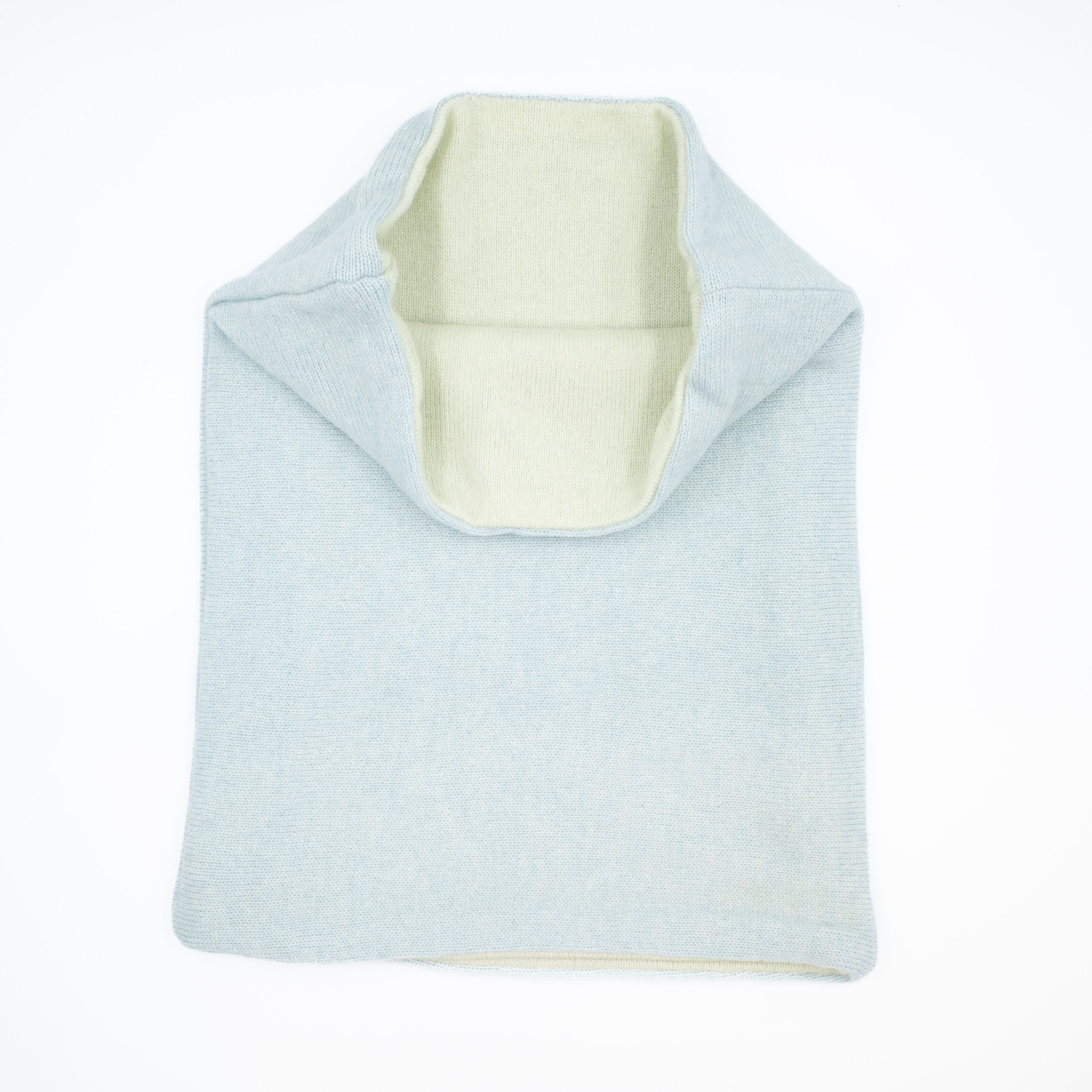 Baby Blue and Faded Lime Green Double Layered Snood
