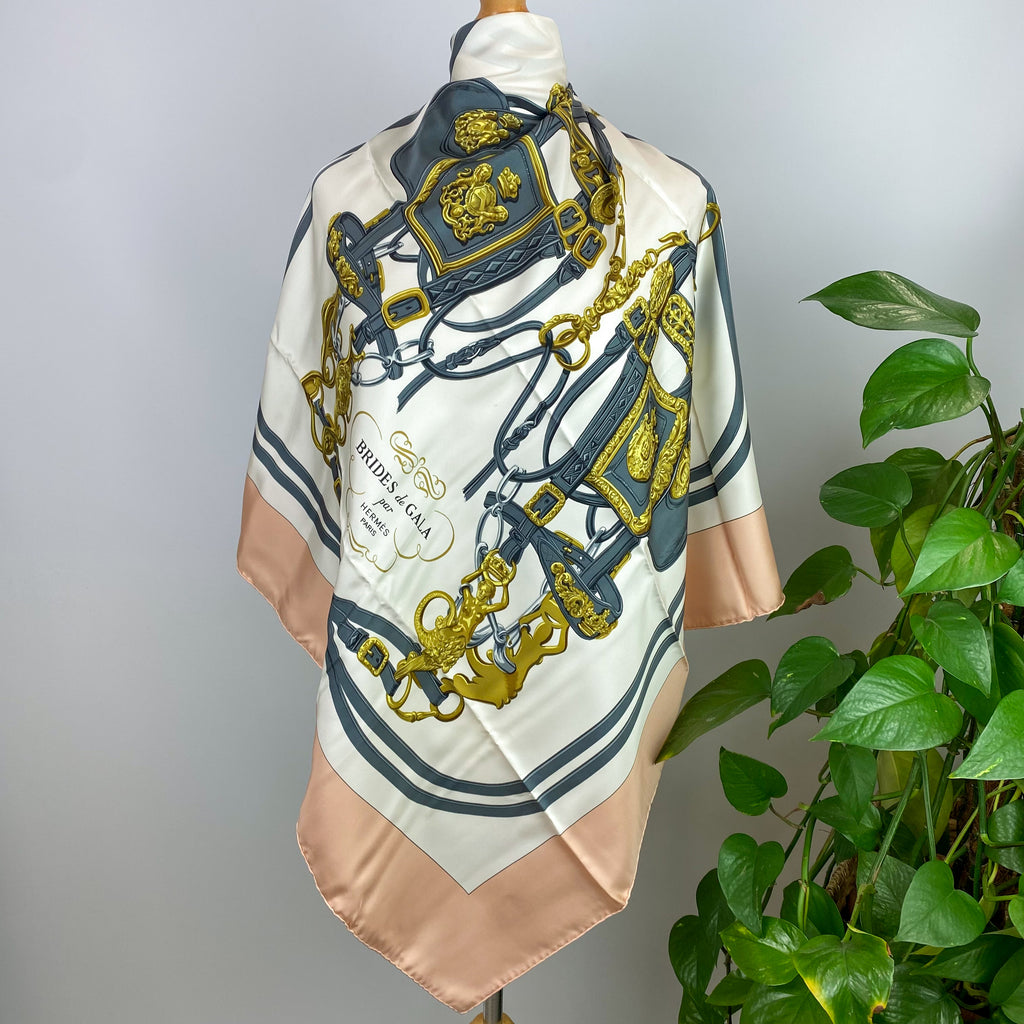 Brand New Hermès Boxed Brides De Gala Silk Scarf