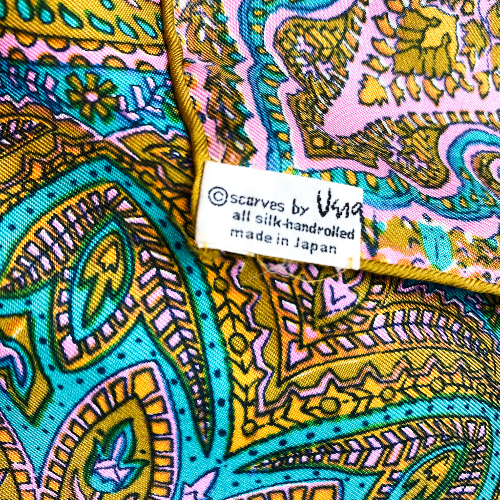 1970s Vera Neumann Paisley Vintage Silk Scarf