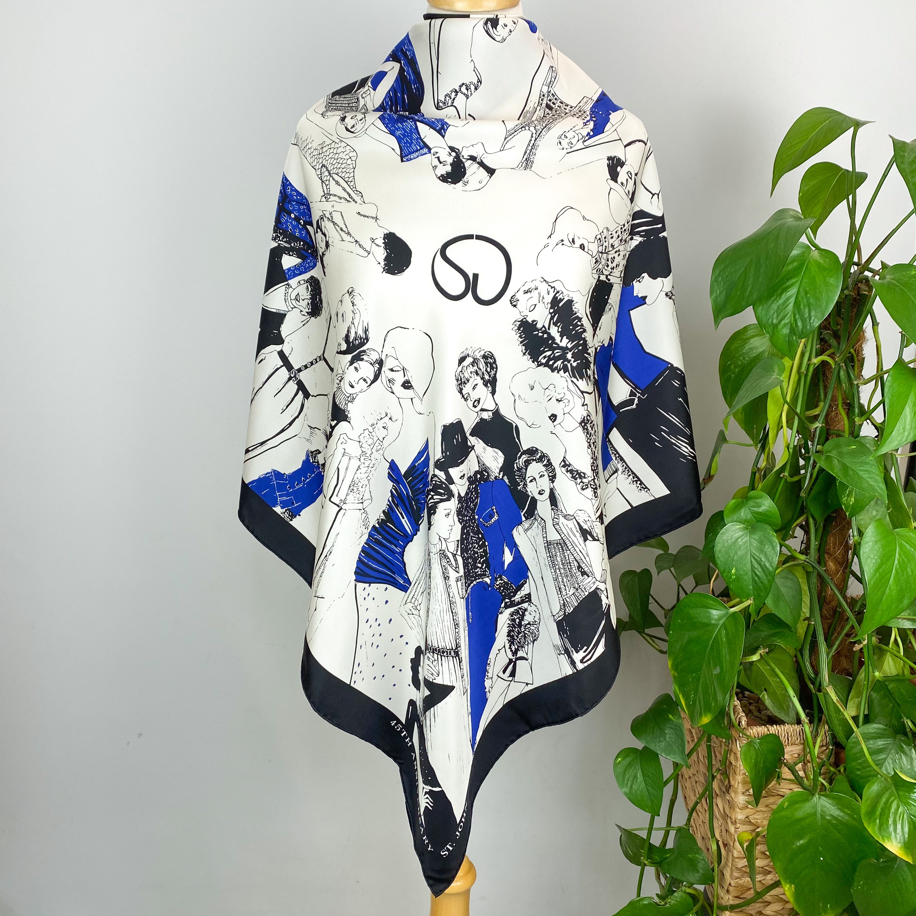 Brand New St. John Designer Silk Scarf