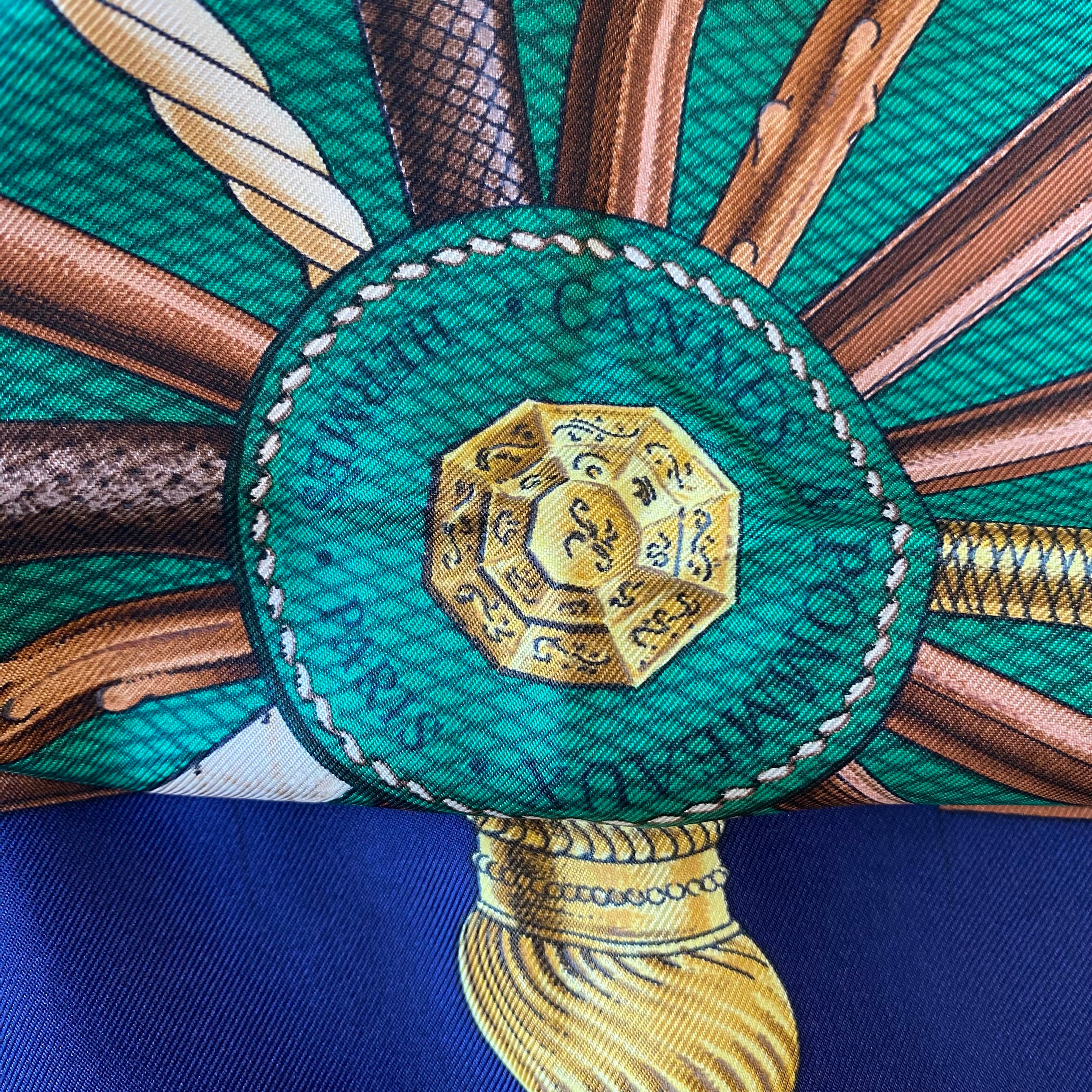 Hermès Cannes & Pommeaux Silk Scarf
