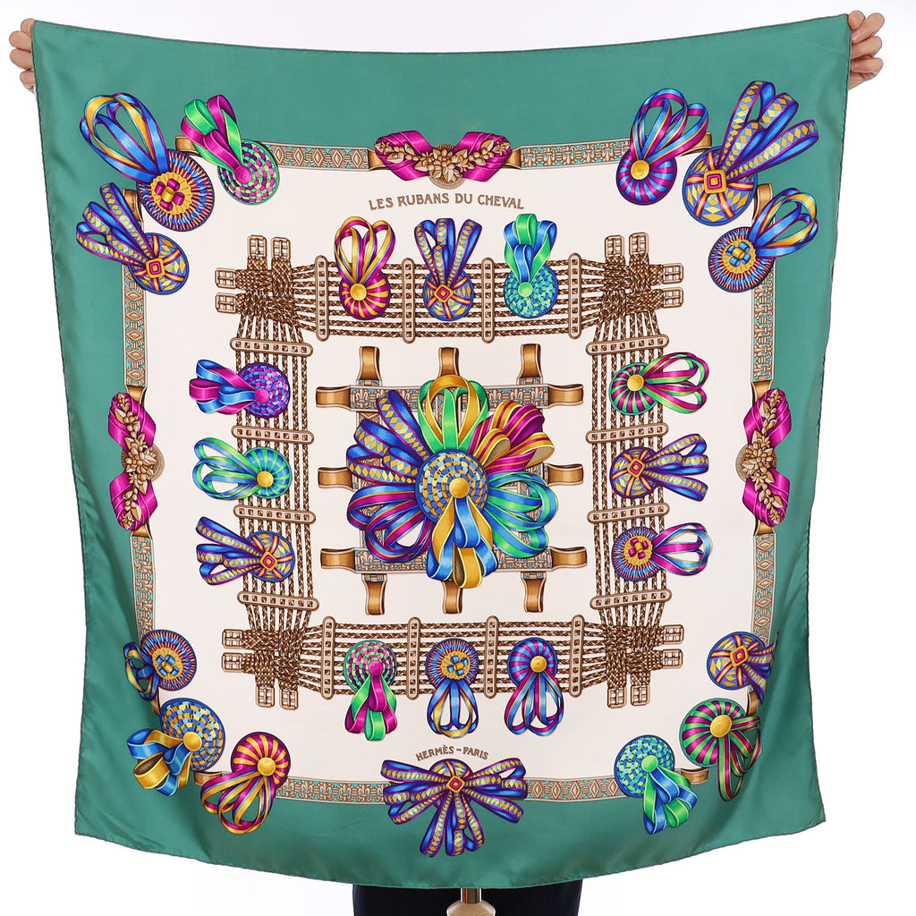 Hermès Les Rubans Du Cheval Silk Scarf