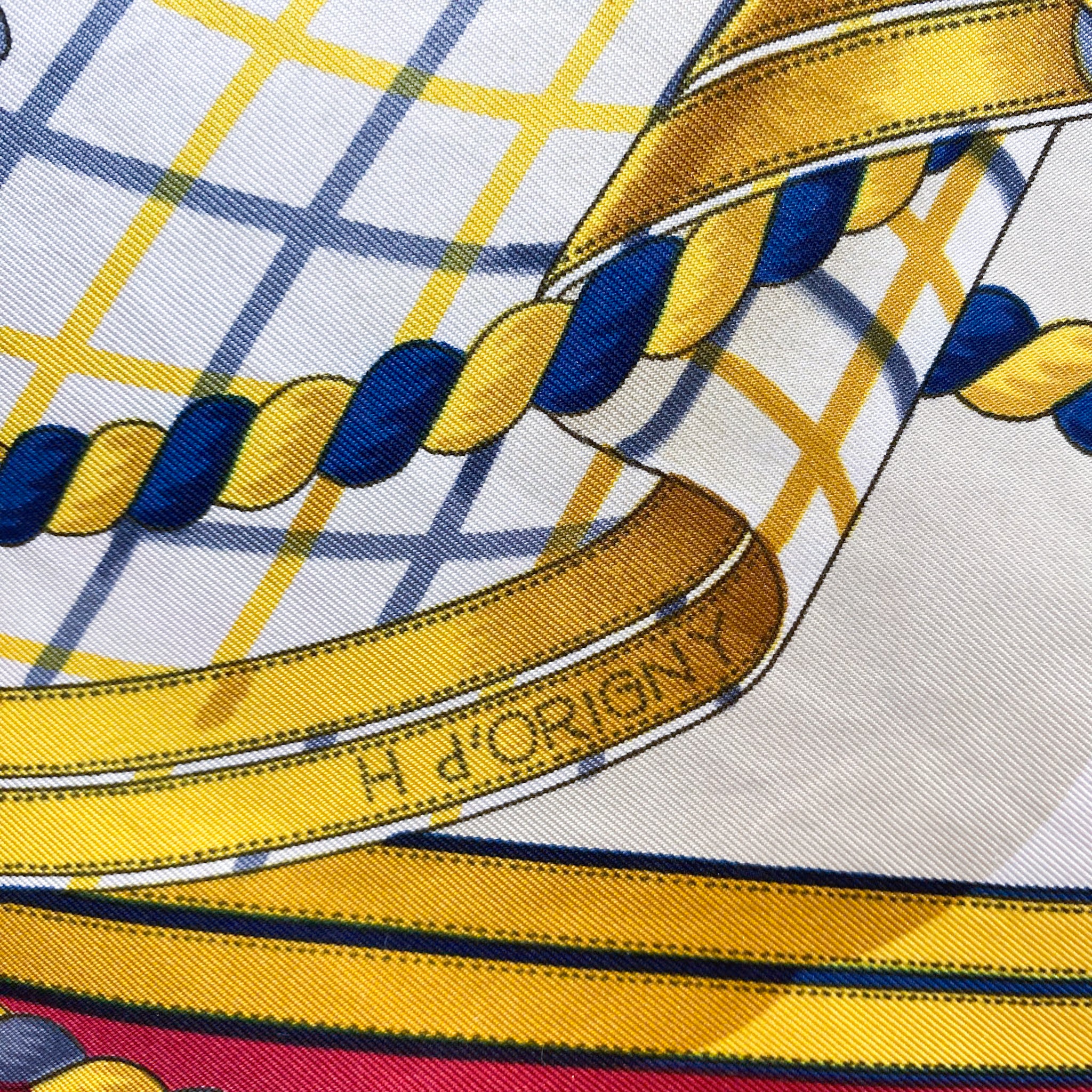 Boxed Hermes Grande Tenue Vintage Silk Scarf