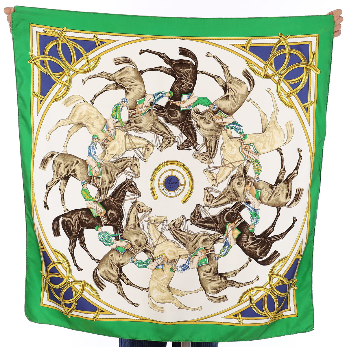 Hermès Ascot 1831 Silk Scarf Rare