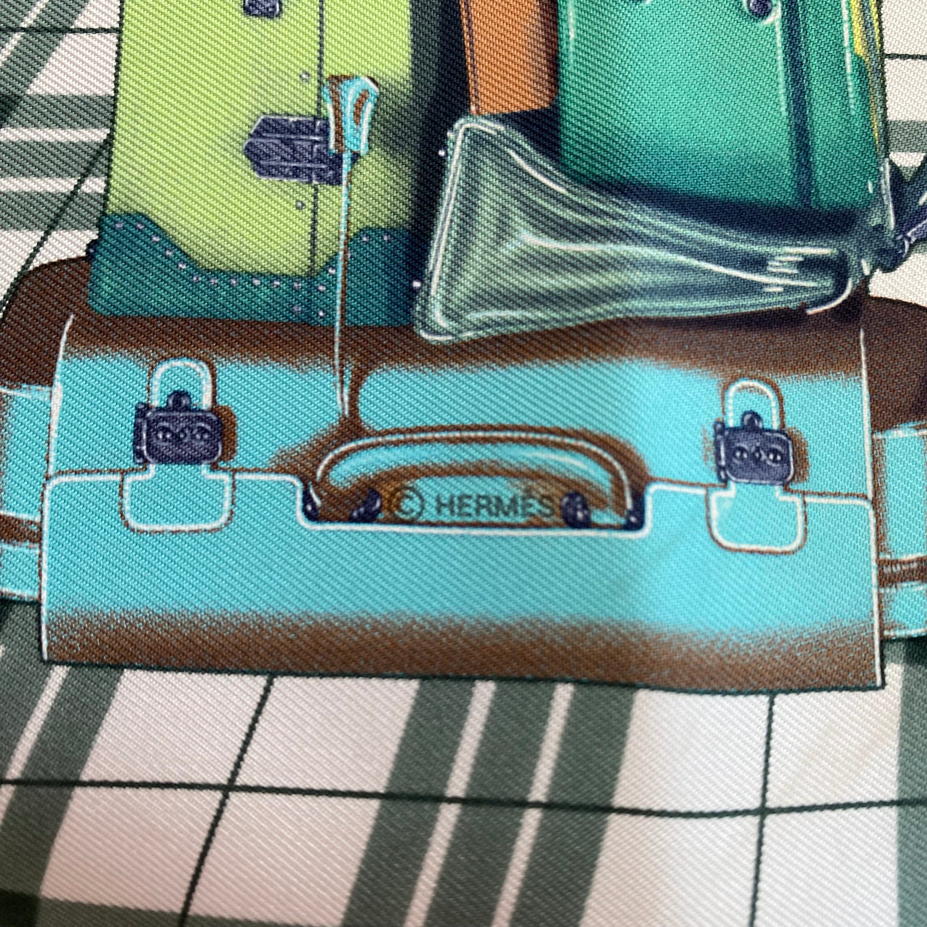 Hermès H en Voyage Nano Silk Scarf Quite Rare