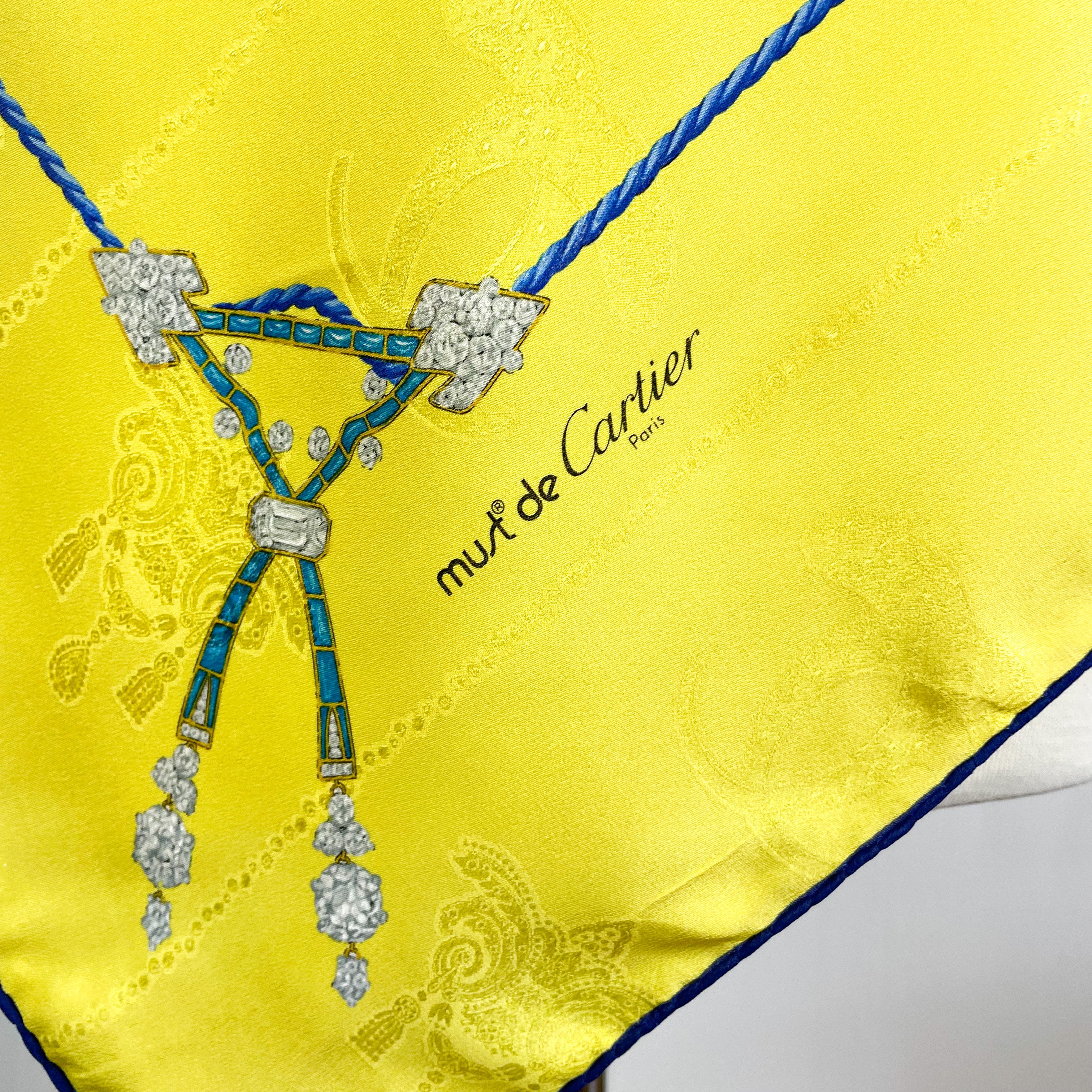 Must de Cartier Designer Vintage Silk Scarf