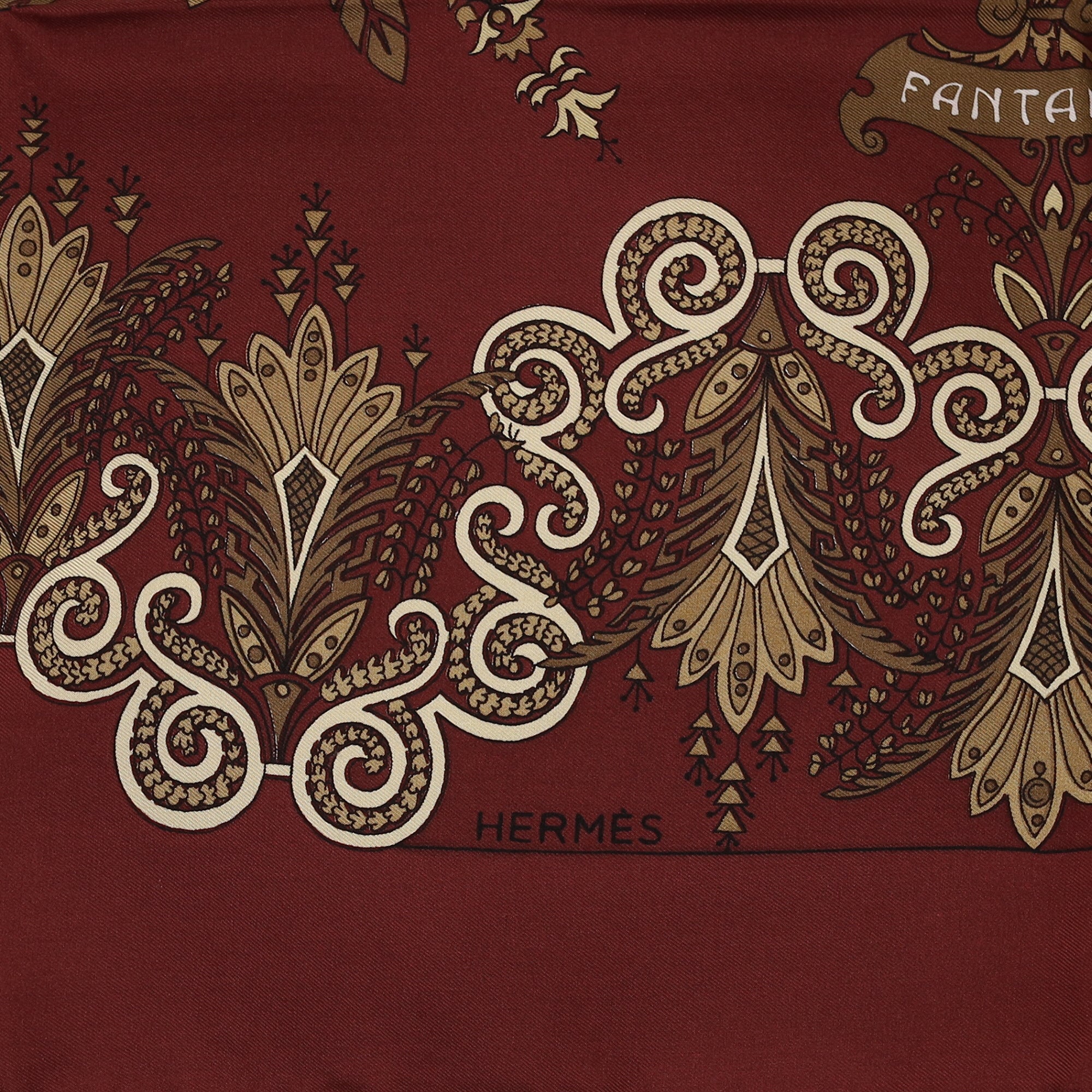 Brand New Boxed Hermès Fantaisie Silk Scarf Quite Rare