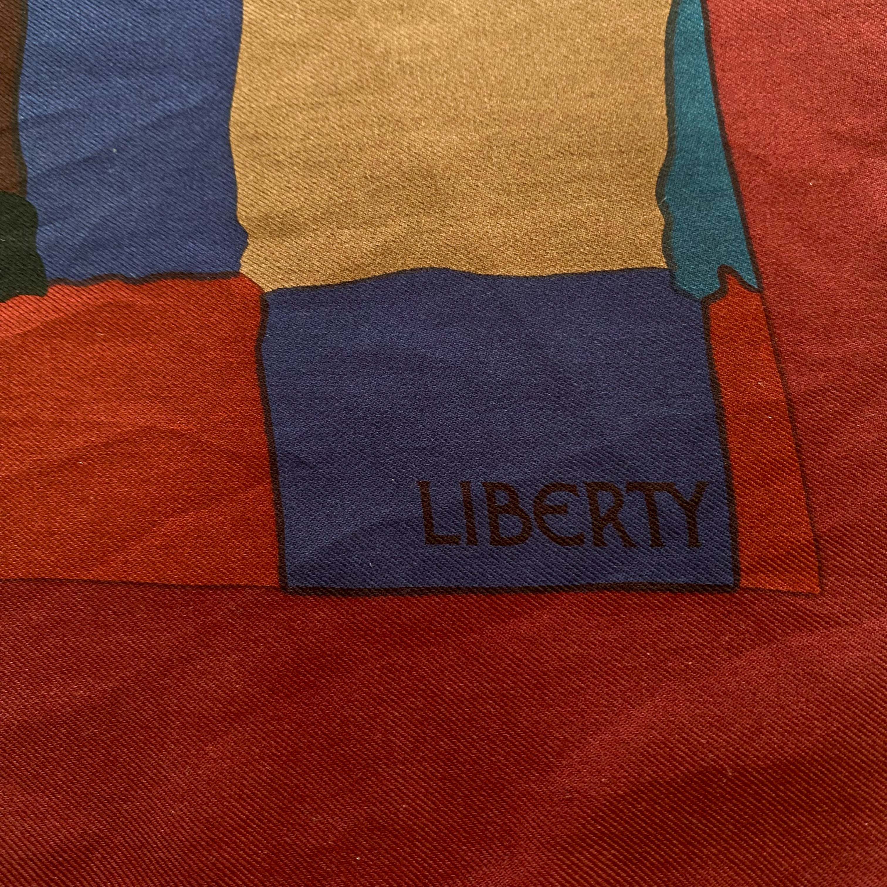 1970’s Liberty Checked Silk Scarf