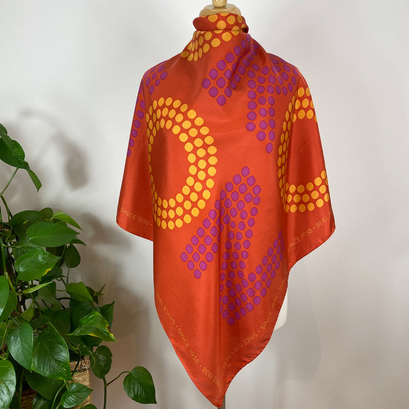 Orange designer sales scarf