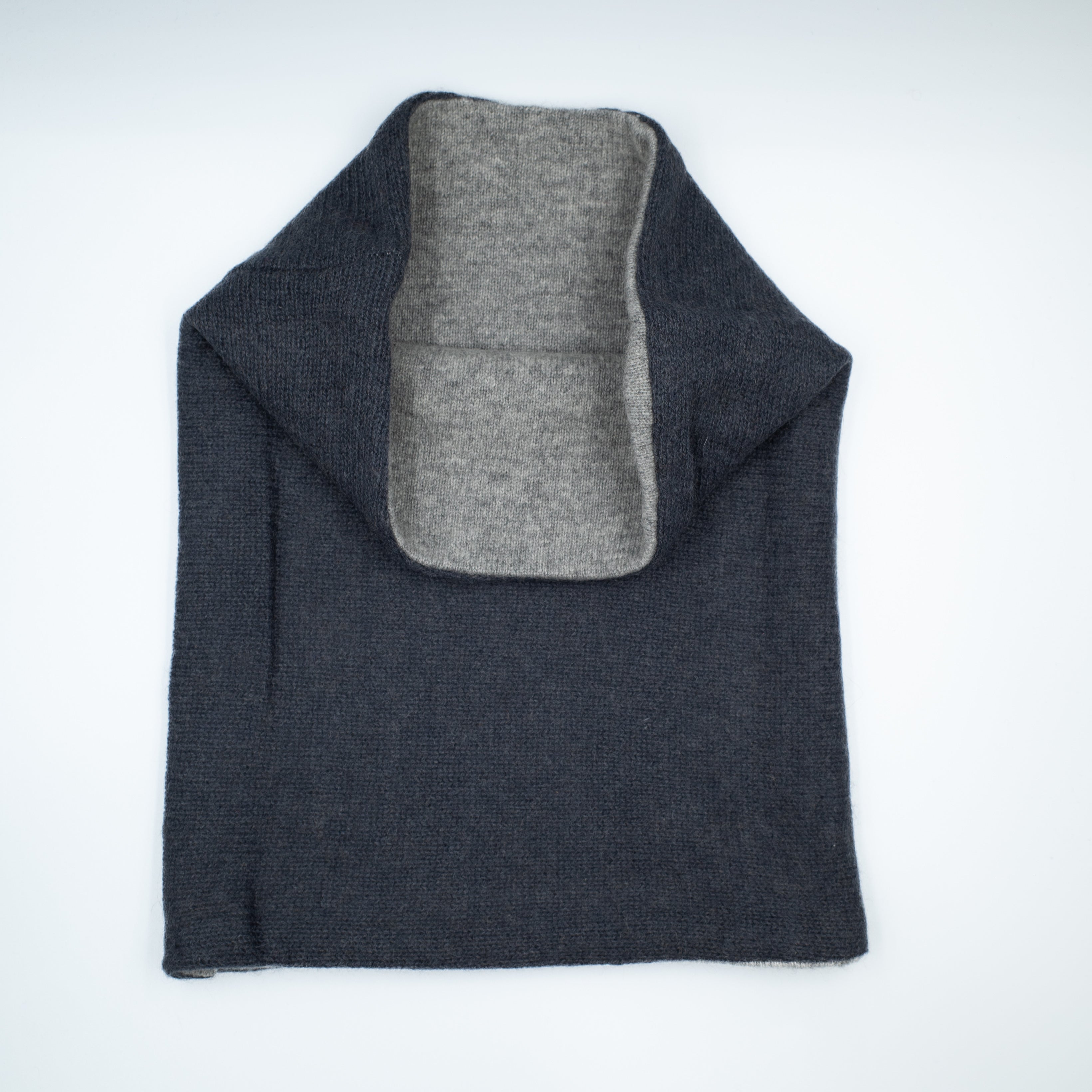 Slate and Smoke Grey Luxury Double Layered Snood