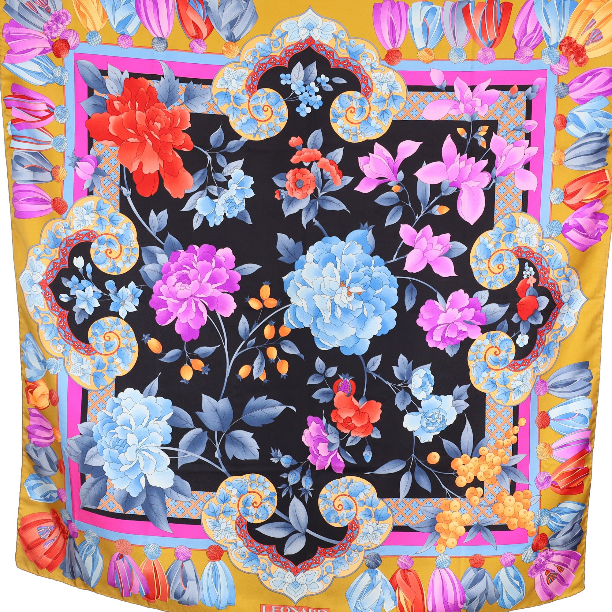 Pristine Leonard Bold Floral Silk Scarf
