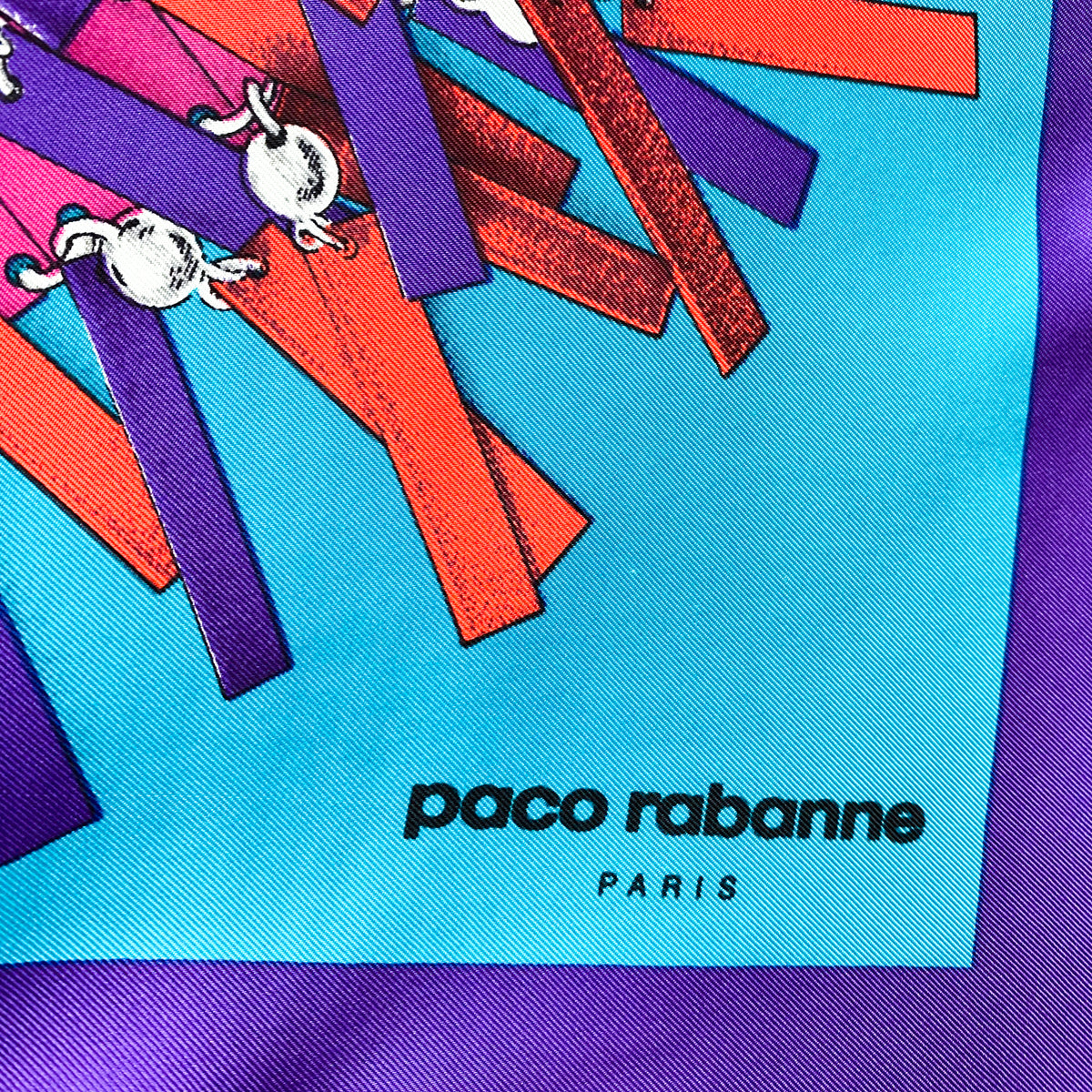 Unworn Boxed Paco Rabanne Vintage Silk Scarf