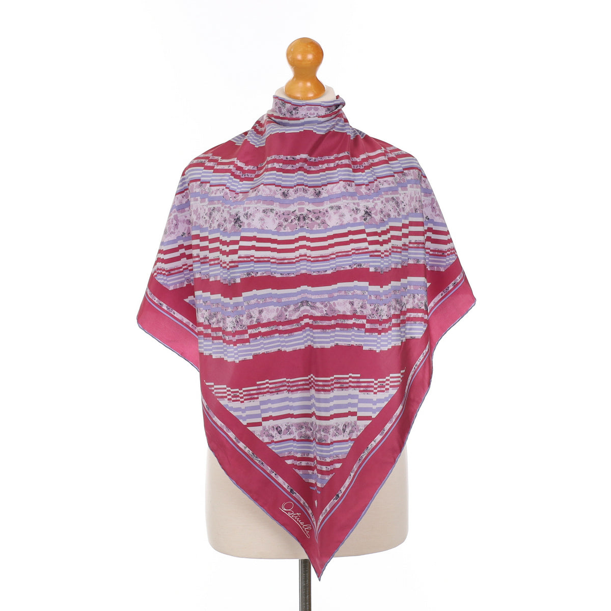 70’s Ostinelli Striped Vintage Silk Scarf
