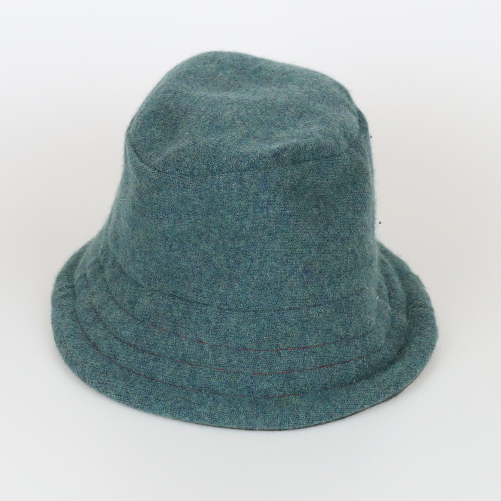 Moss Green Reversible Cashmere Bucket Hat Large