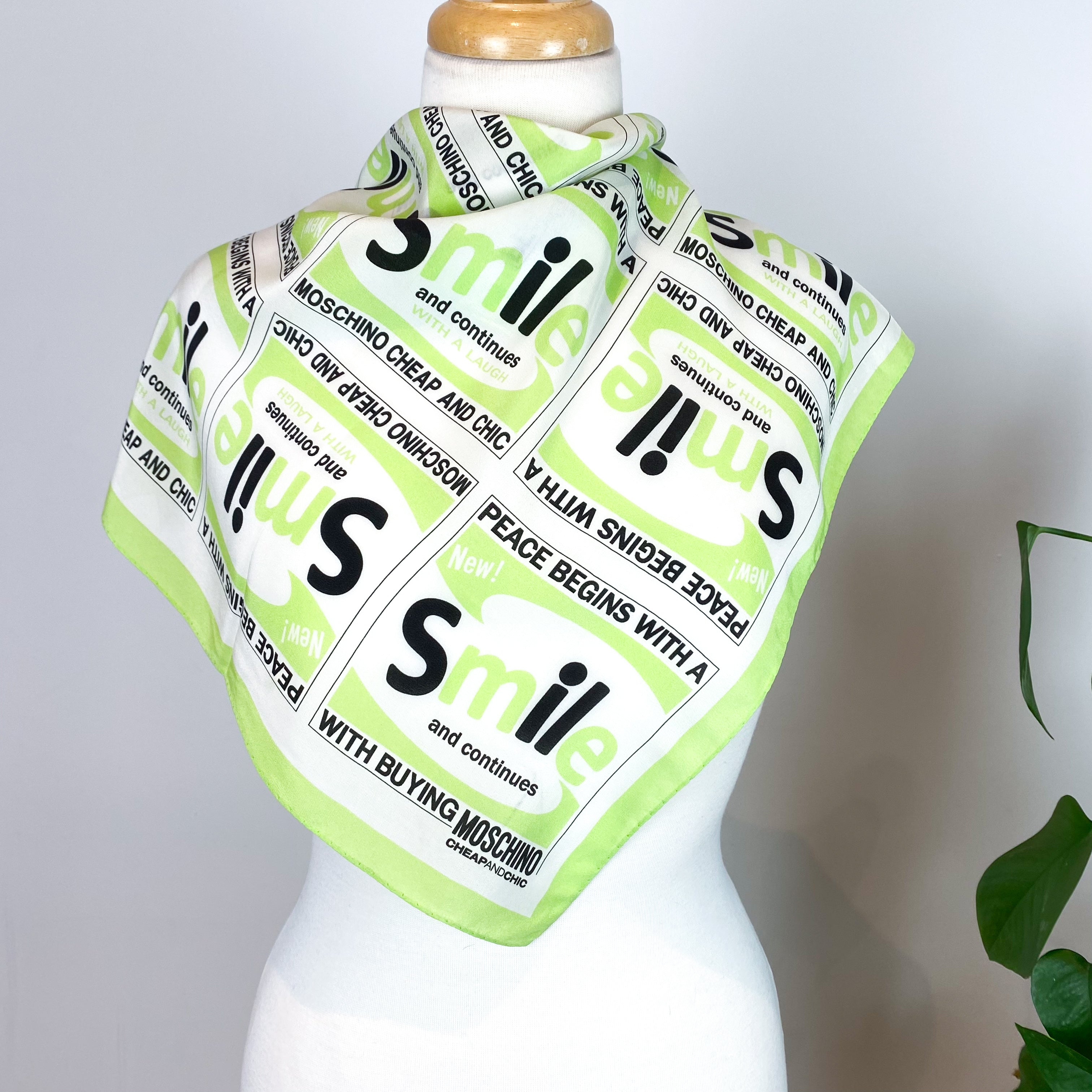 Moschino Neckerchief Modern Designer Silk Scarf