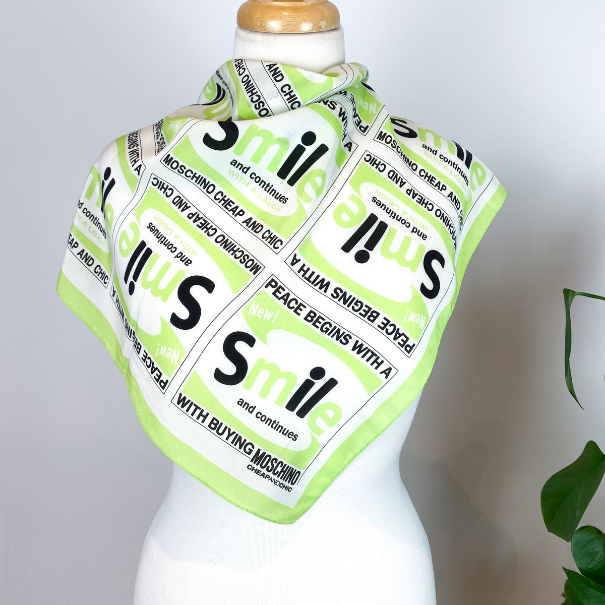 Moschino Neckerchief Modern Designer Silk Scarf