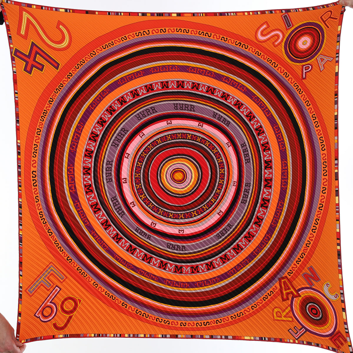 Brand New Boxed Hermès Tohu Bohu Plisse Silk Scarf
