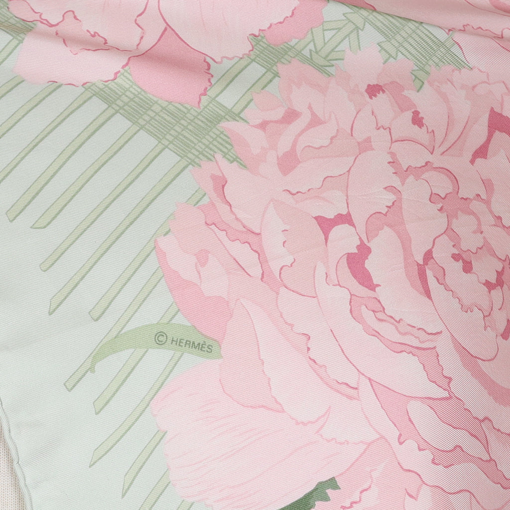 Hermès Les Pivoines Silk Scarf