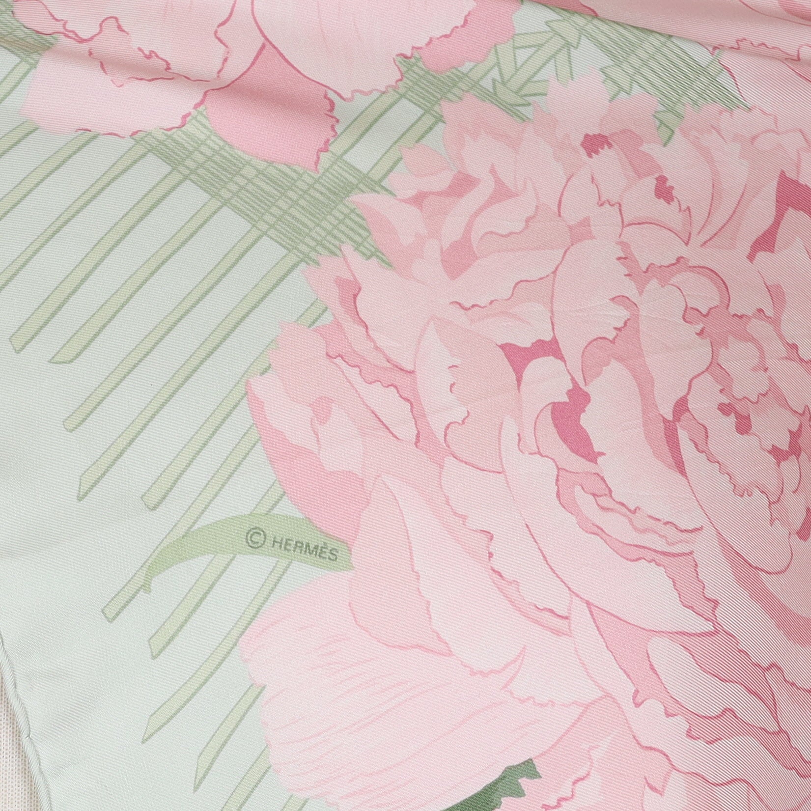 Hermès Les Pivoines Silk Scarf