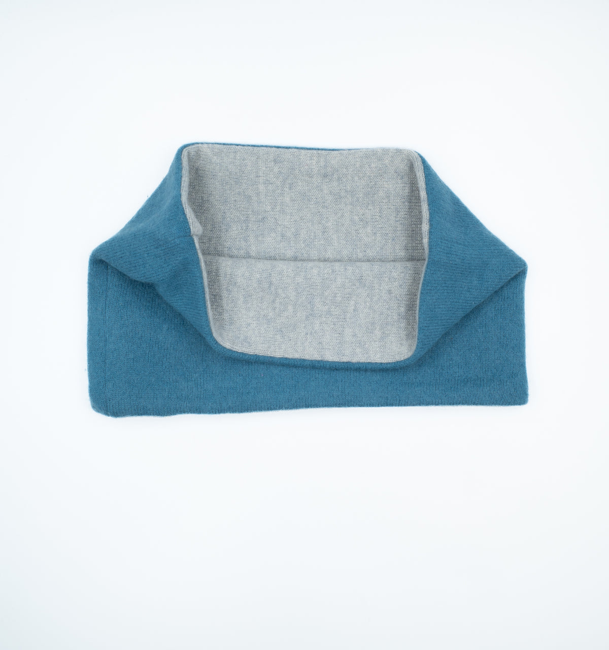 Steel Blue and Pale Grey Neck Warmer