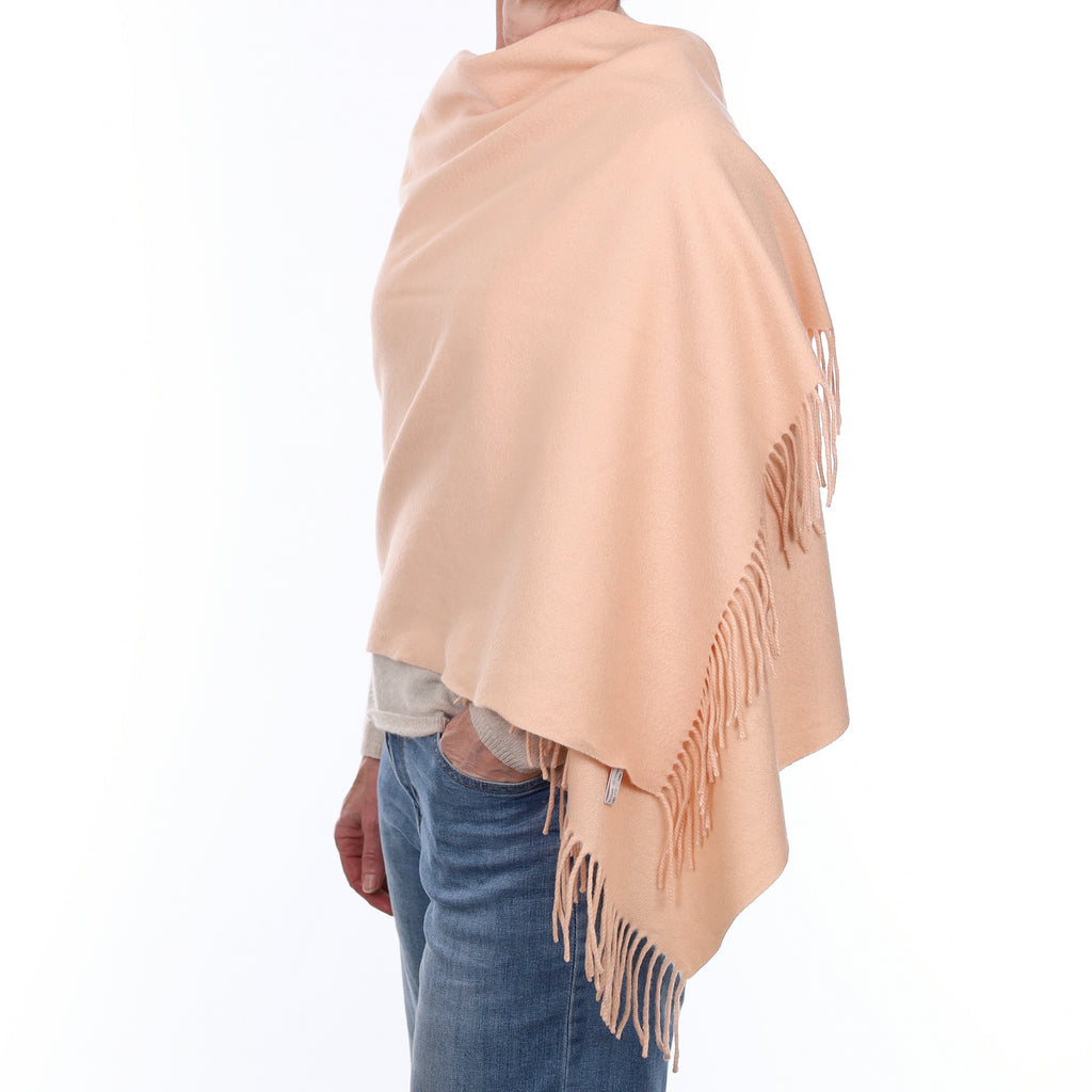 Shell Pink Cashmere Woven Wrap