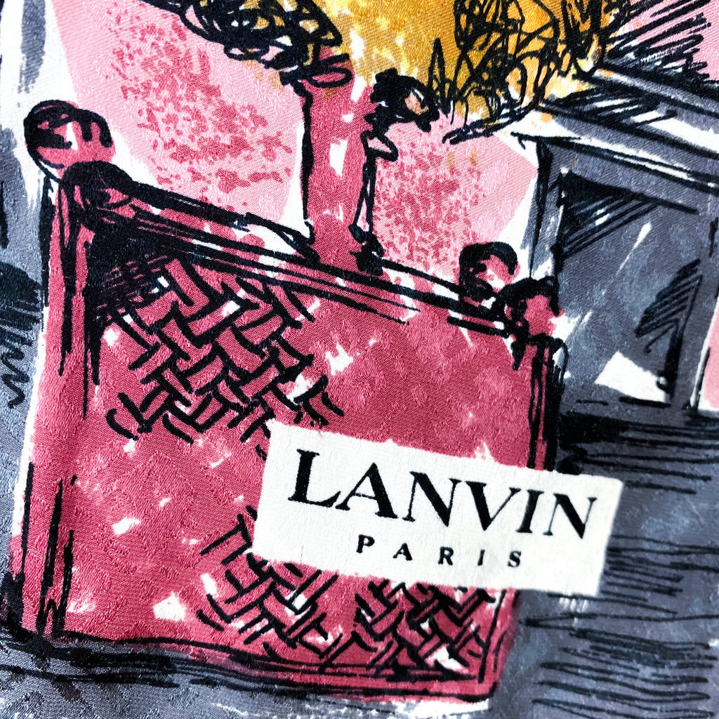 Lanvin Paris Designer Silk Scarf