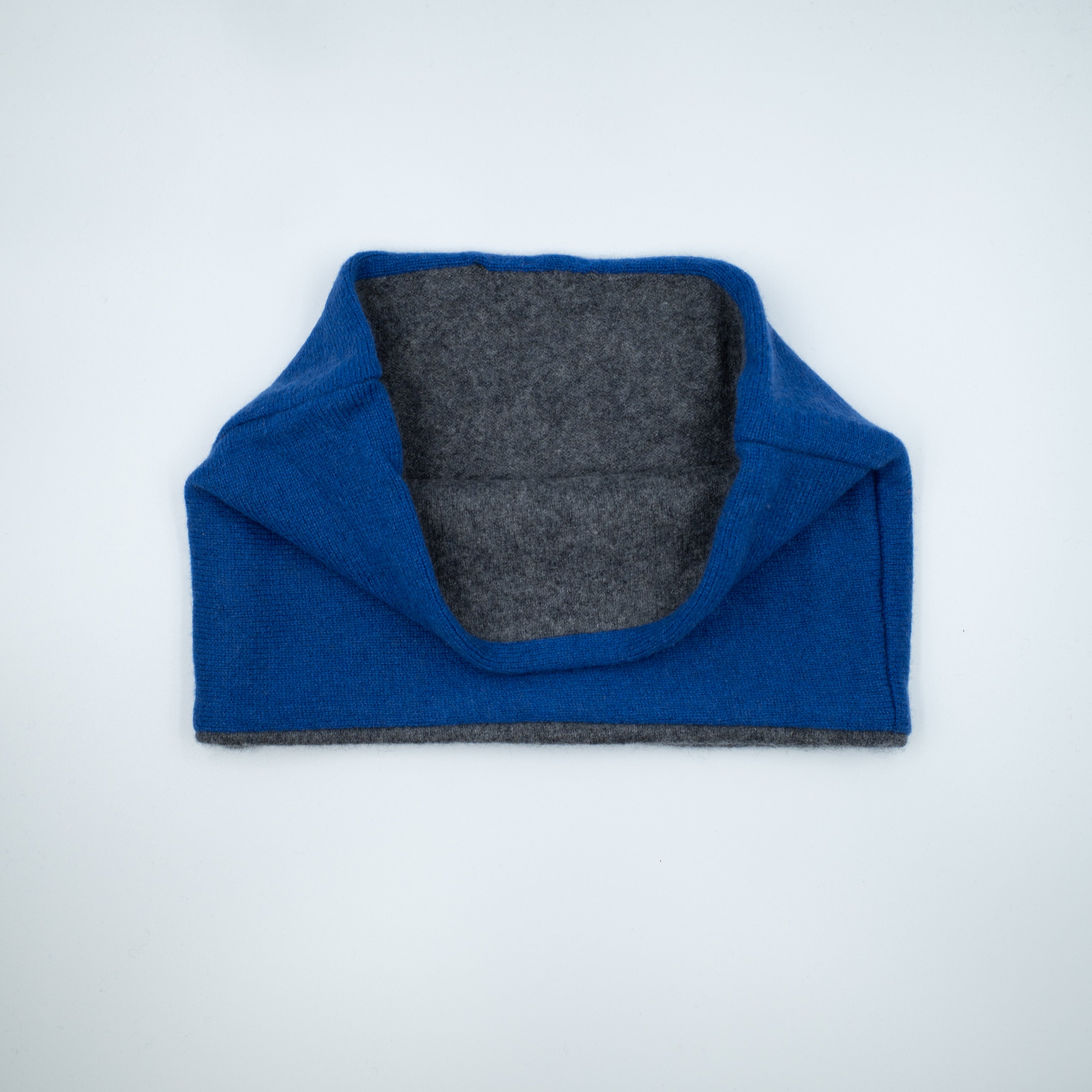Men’s Admiral Blue and Grey Cashmere Neck Warmer