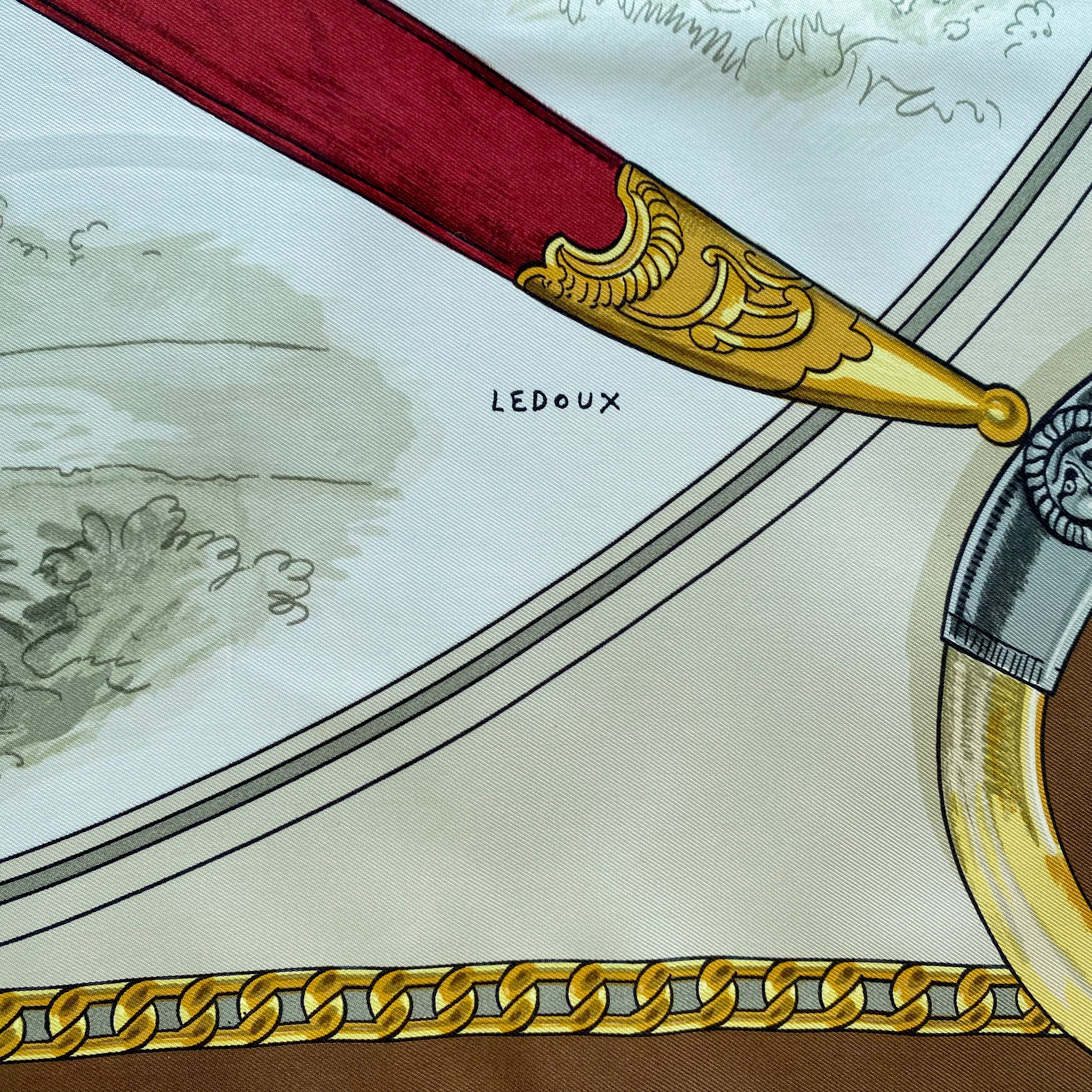 Hermès Armes De Chasse Silk Scarf